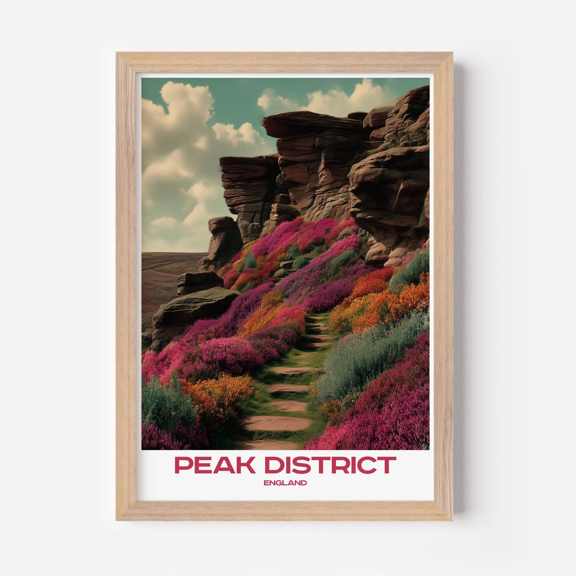 Peak District England Europe Travel Poster - Postered