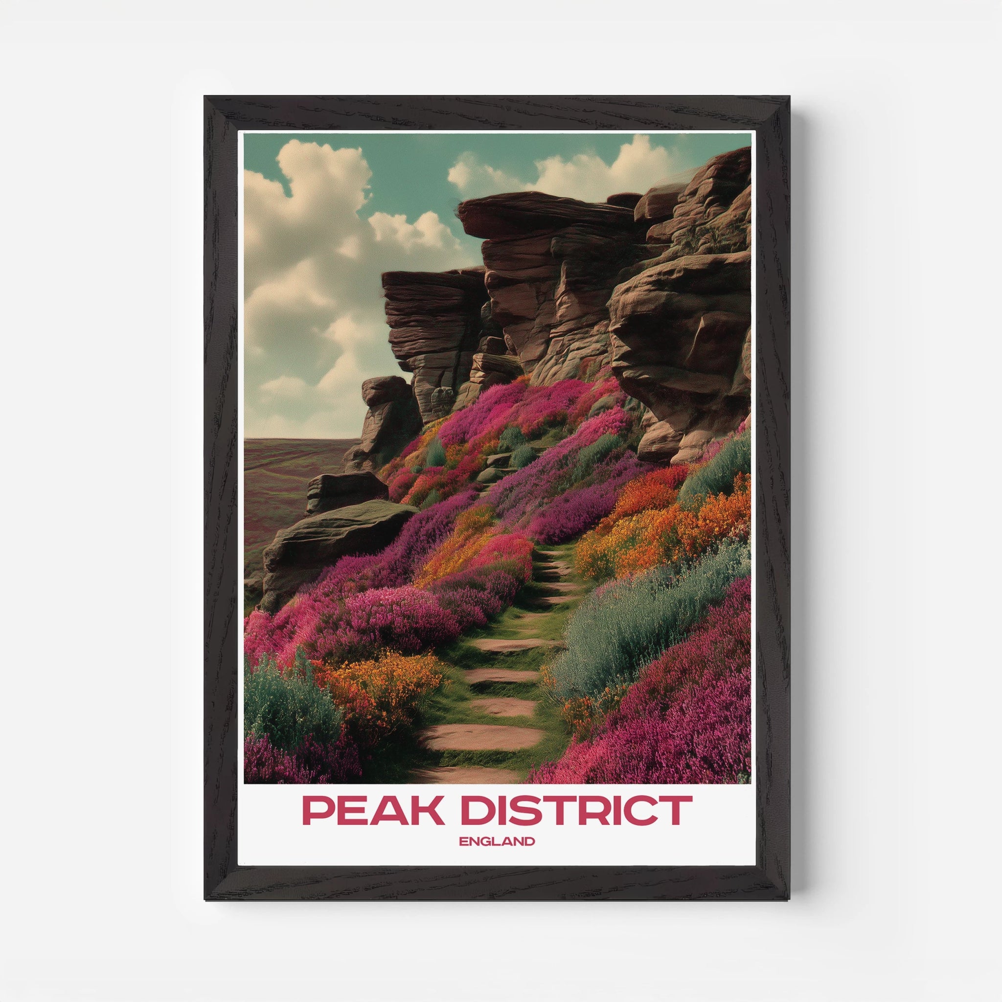 Peak District England Europe Travel Poster - Postered