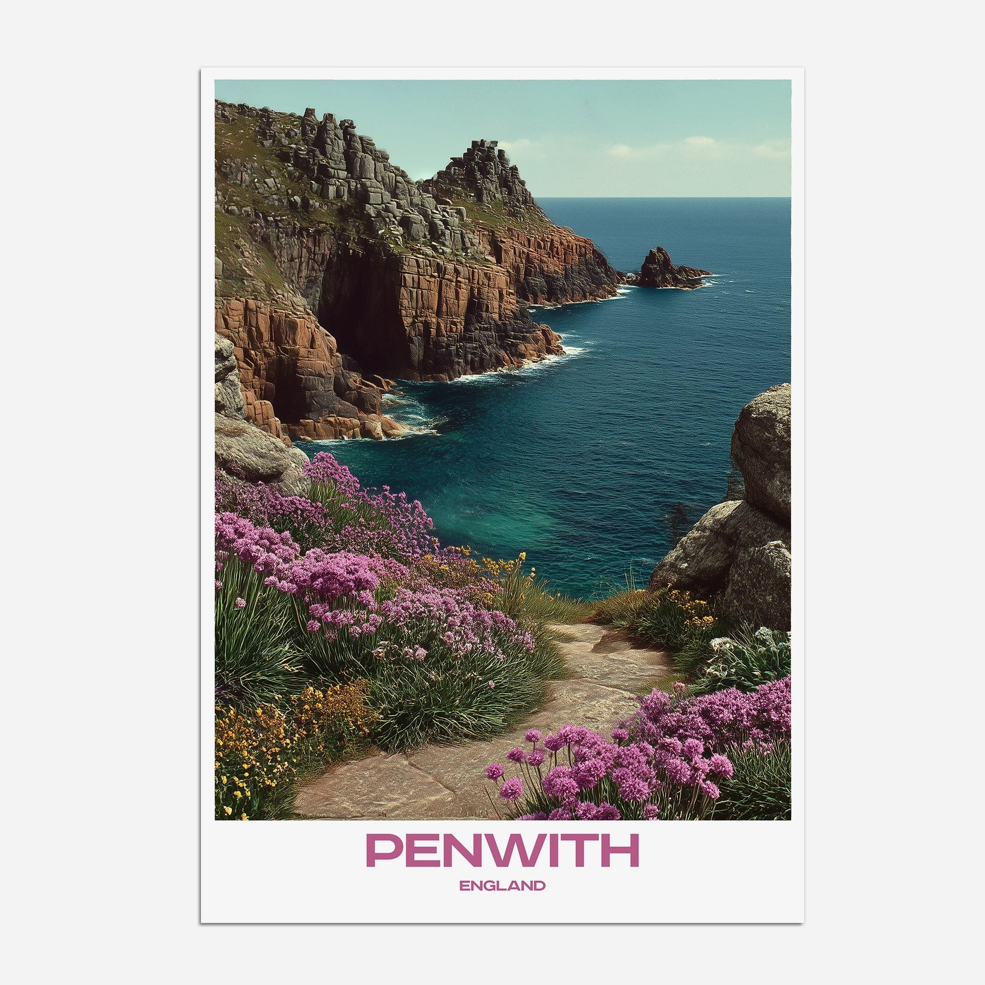 Penwith Cornwall England Europe Travel Poster - Postered