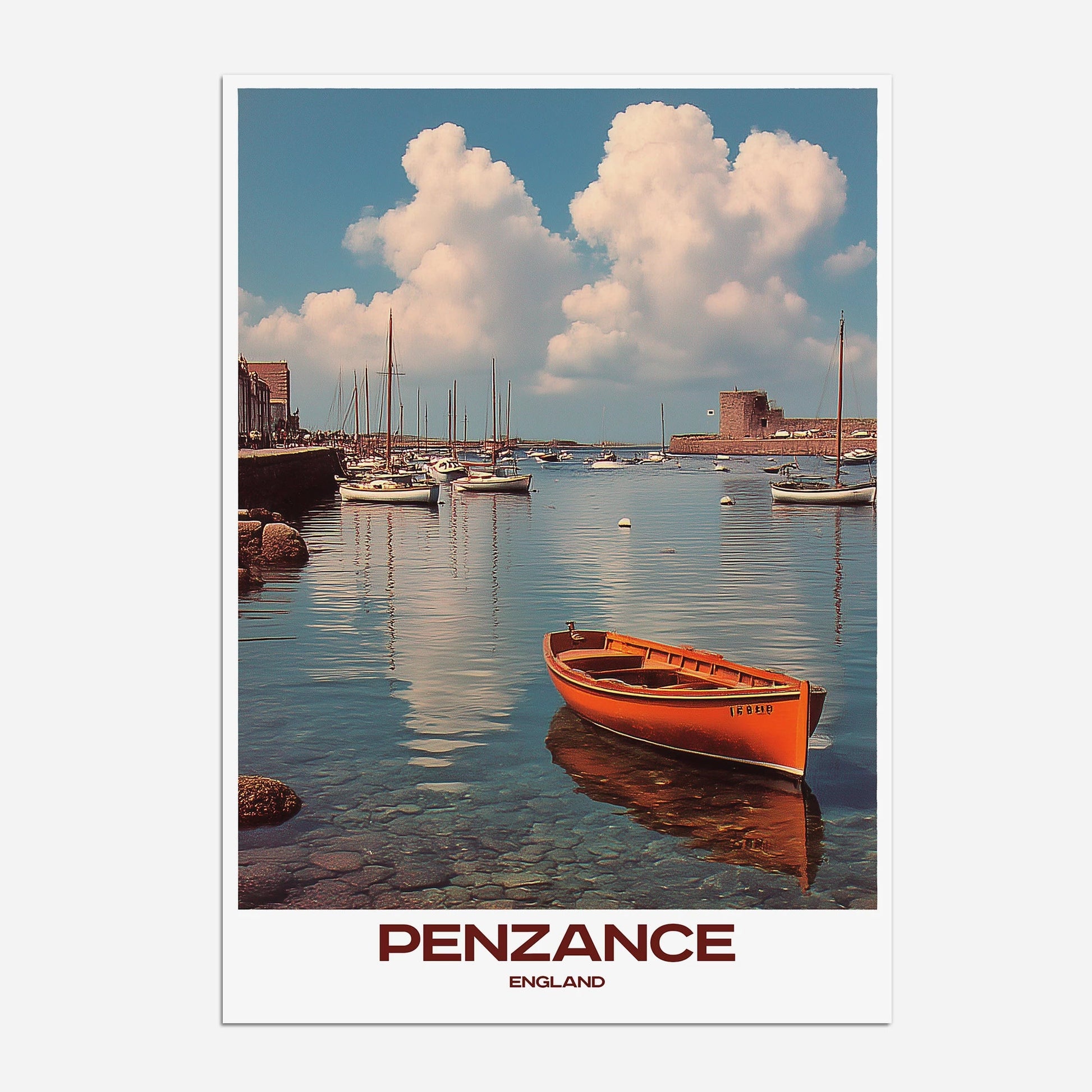Penzance Cornwall England Europe Travel Poster - Postered