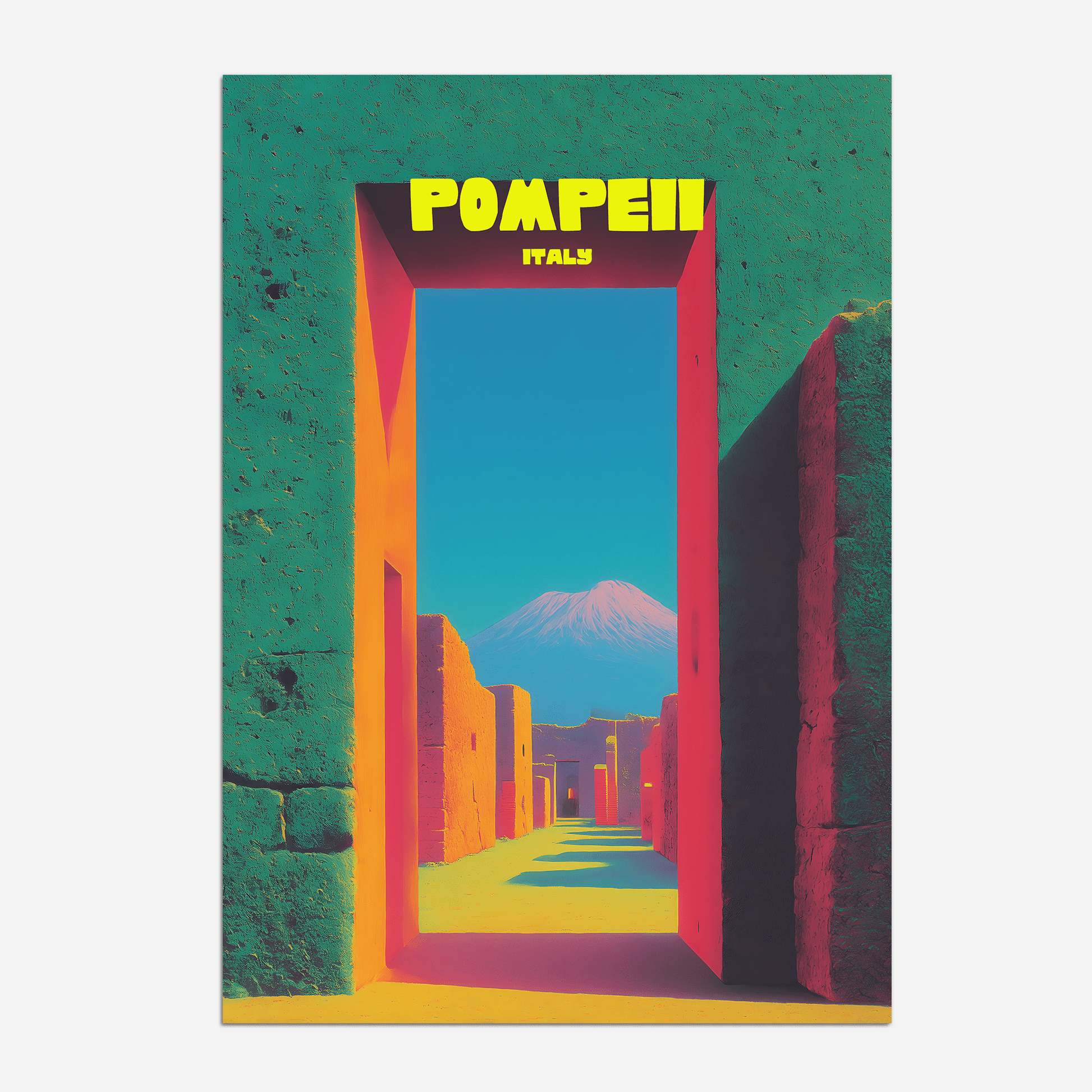 Pompeii Italy Travel Poster - Postered