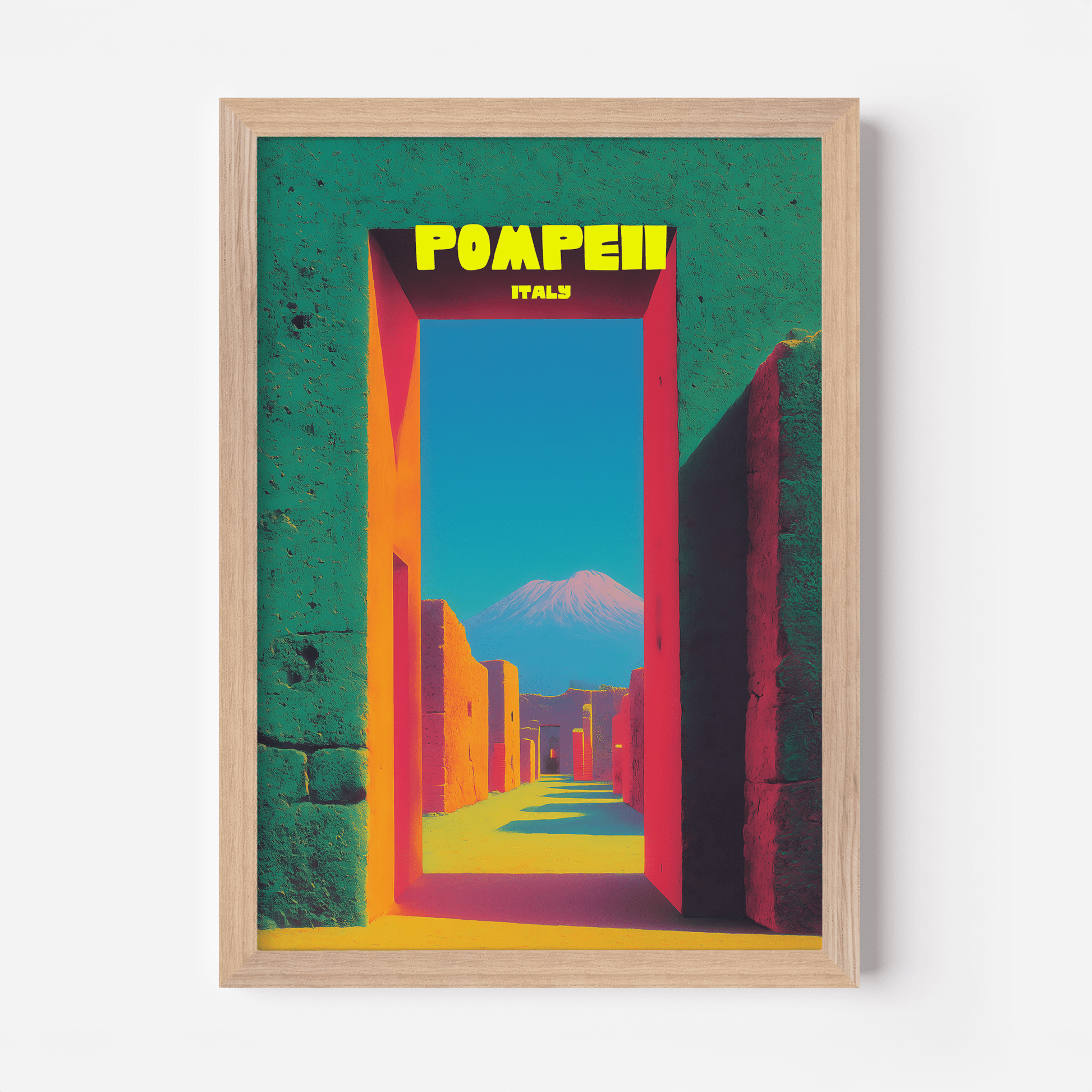 Pompeii Italy Travel Poster - Postered