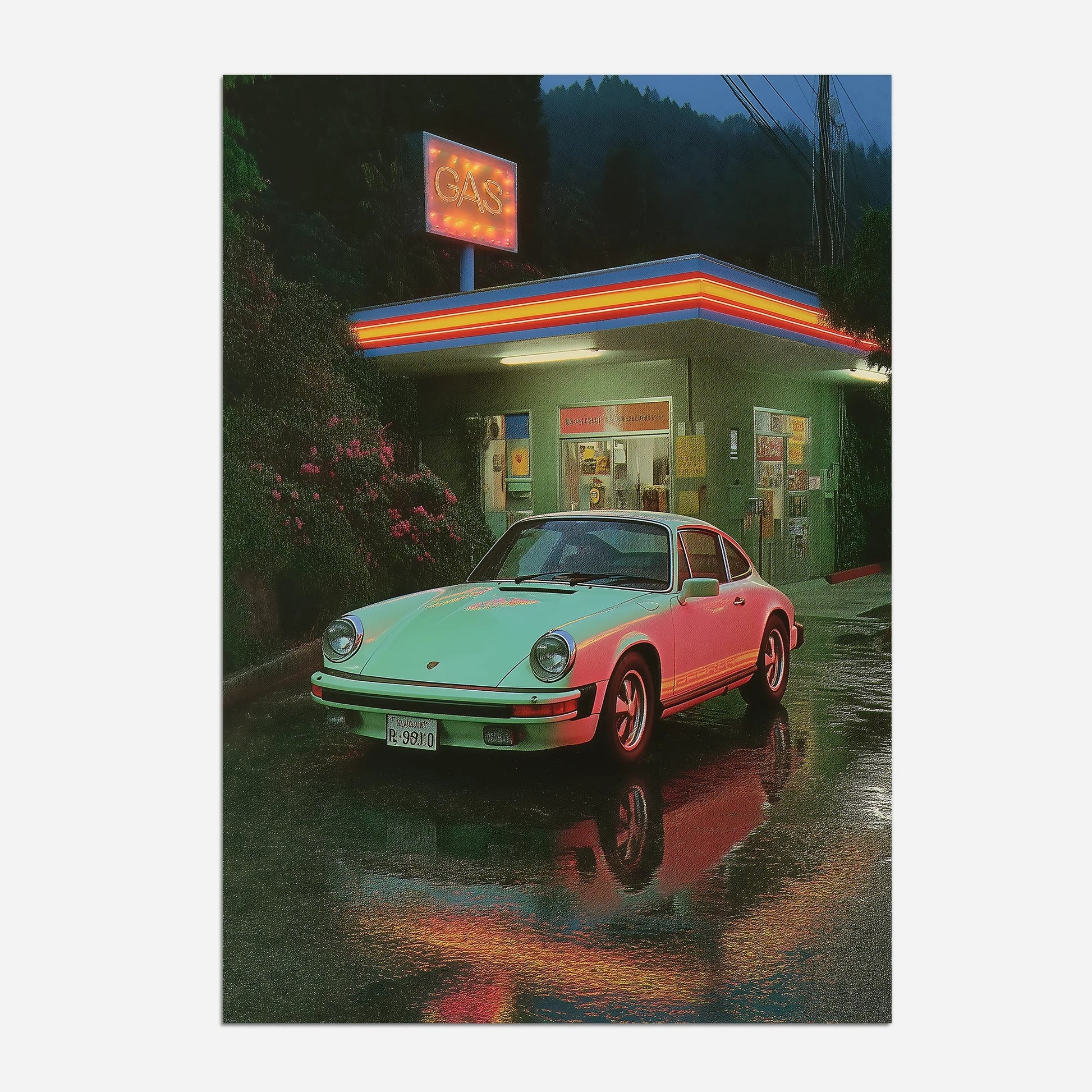 Rainy Road Racer - Postered