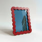 Magnetic Modular Wavey Plastic Frame - Raspberry - 5x7 Inch