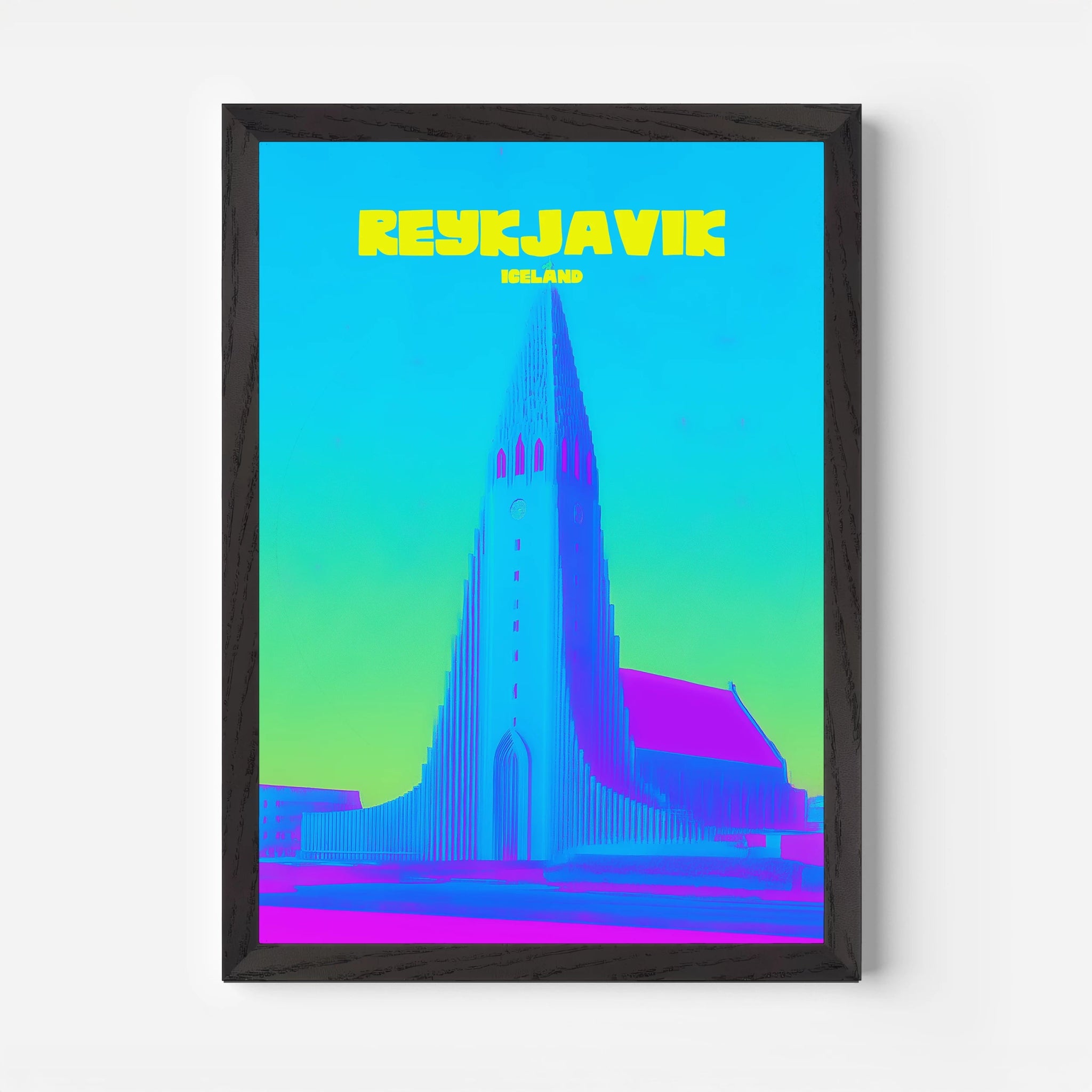 Reykjavik Iceland Hallgrimskirkja Travel Poster - Postered