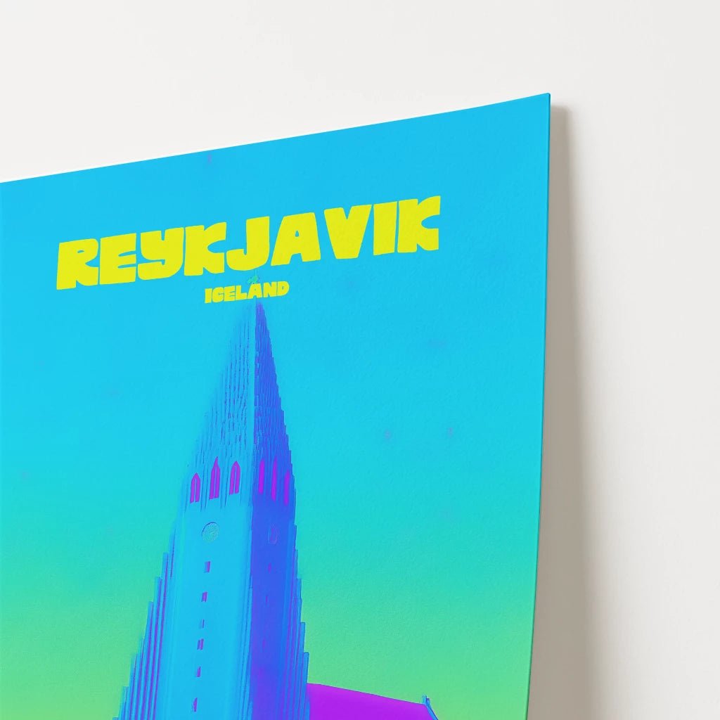 Reykjavik Iceland Hallgrimskirkja Travel Poster - Postered