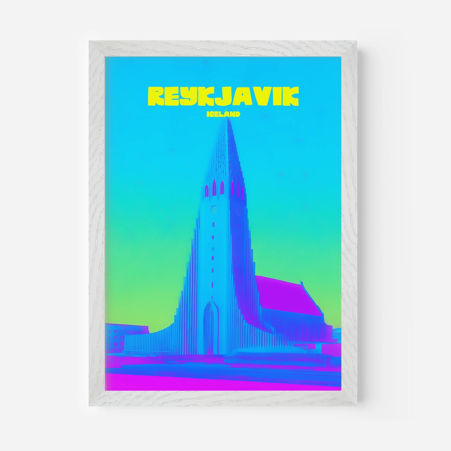 Reykjavik Iceland Hallgrimskirkja Travel Poster - Postered