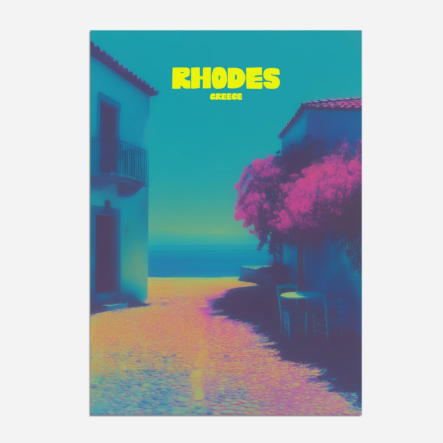 Rhodes Greece Europe Travel Poster - Postered