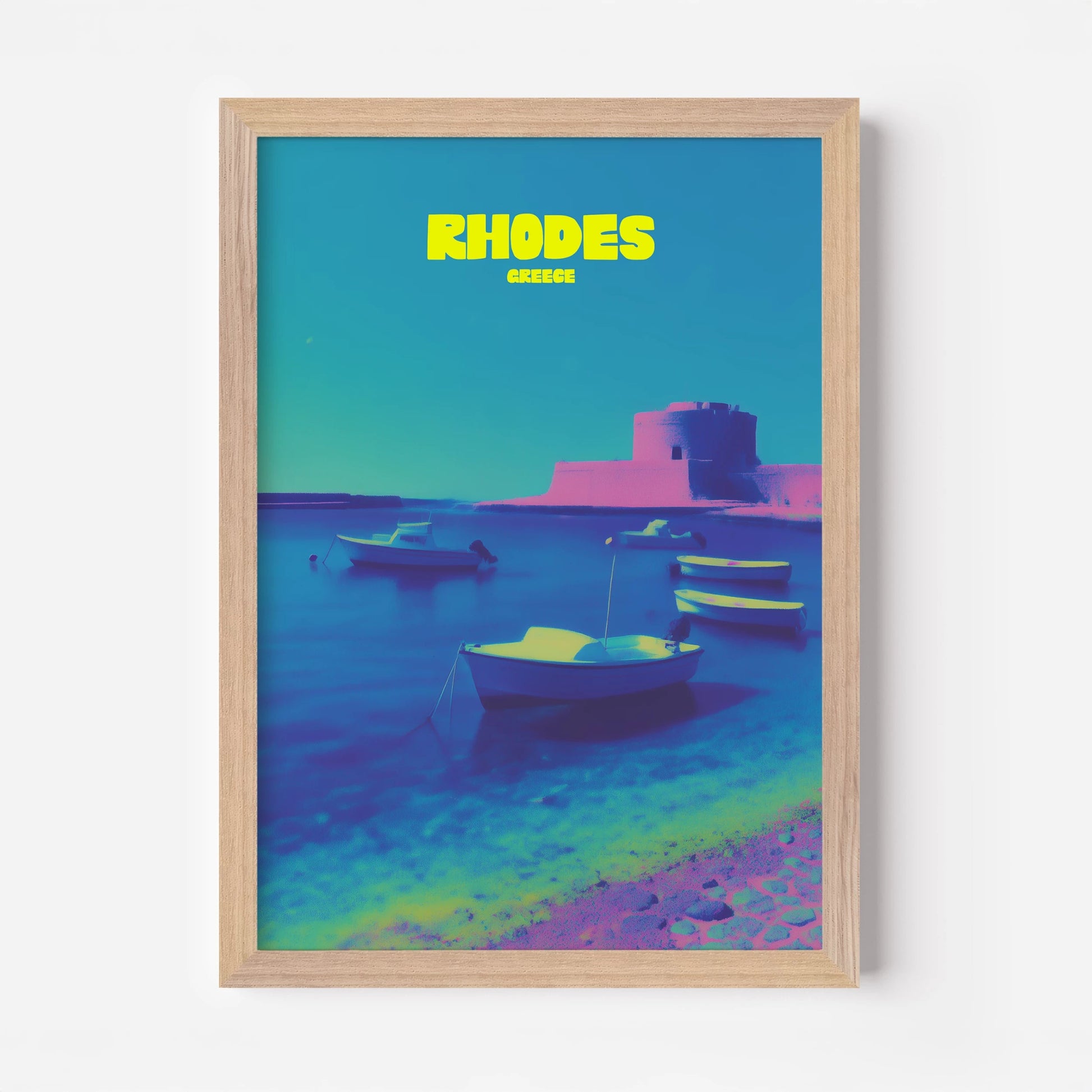 Rhodes Greece Travel Poster - Postered