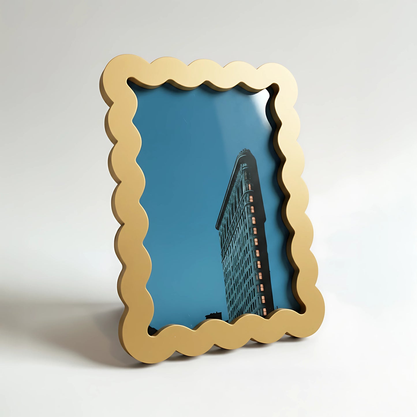 Magnetic Modular Wavey Plastic Frame - Royal Gold - 5x7 Inch