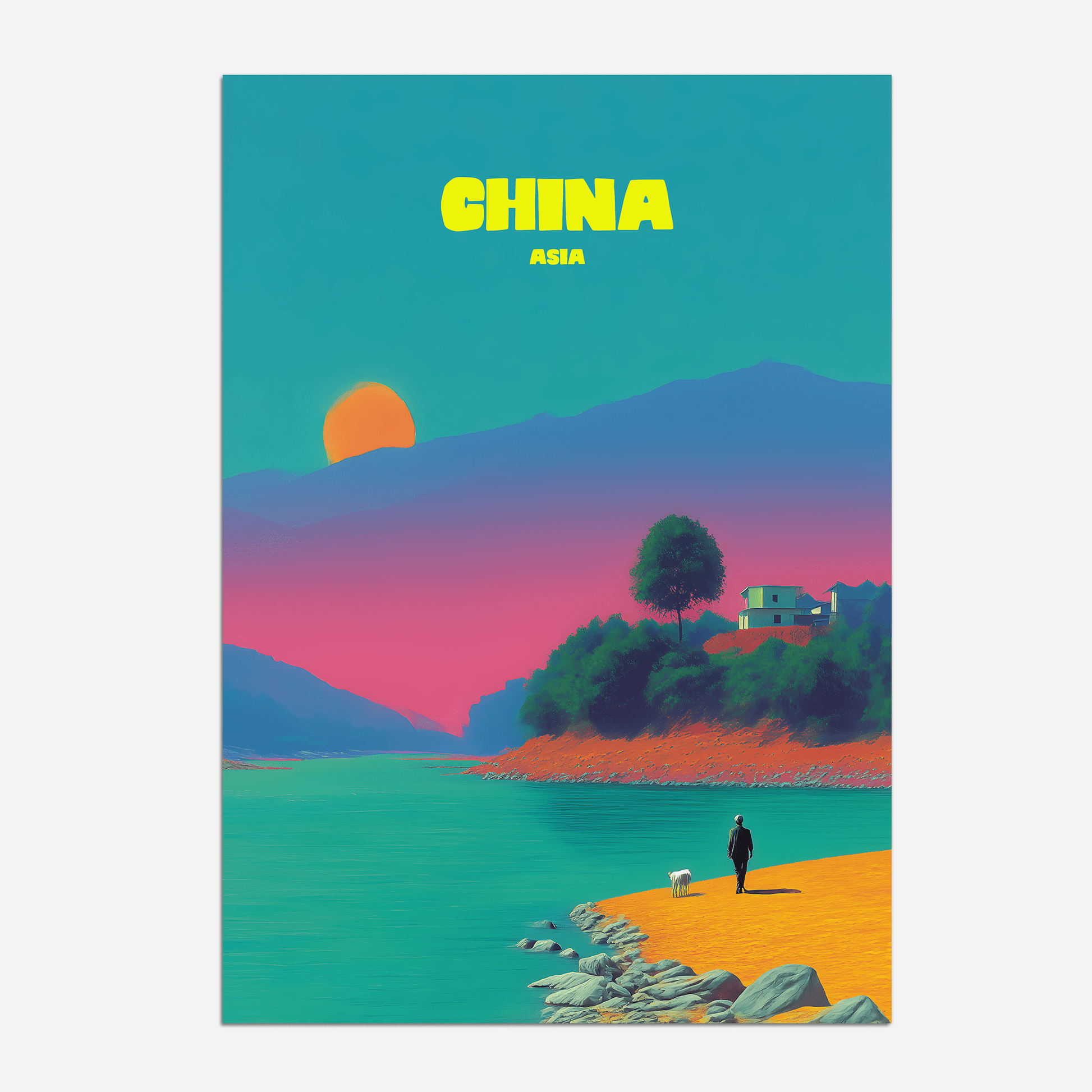 Rural China Asia Travel Poster - Postered