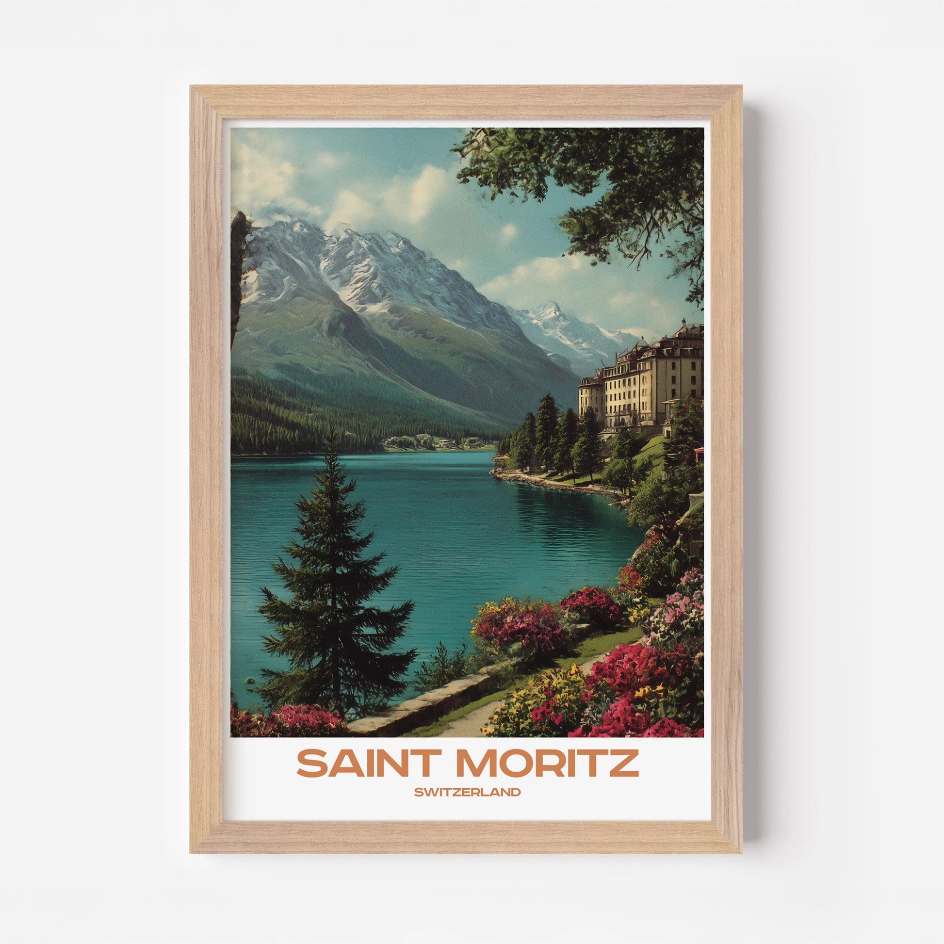 Saint Moritz Switzerland Europe Travel Poster - Postered