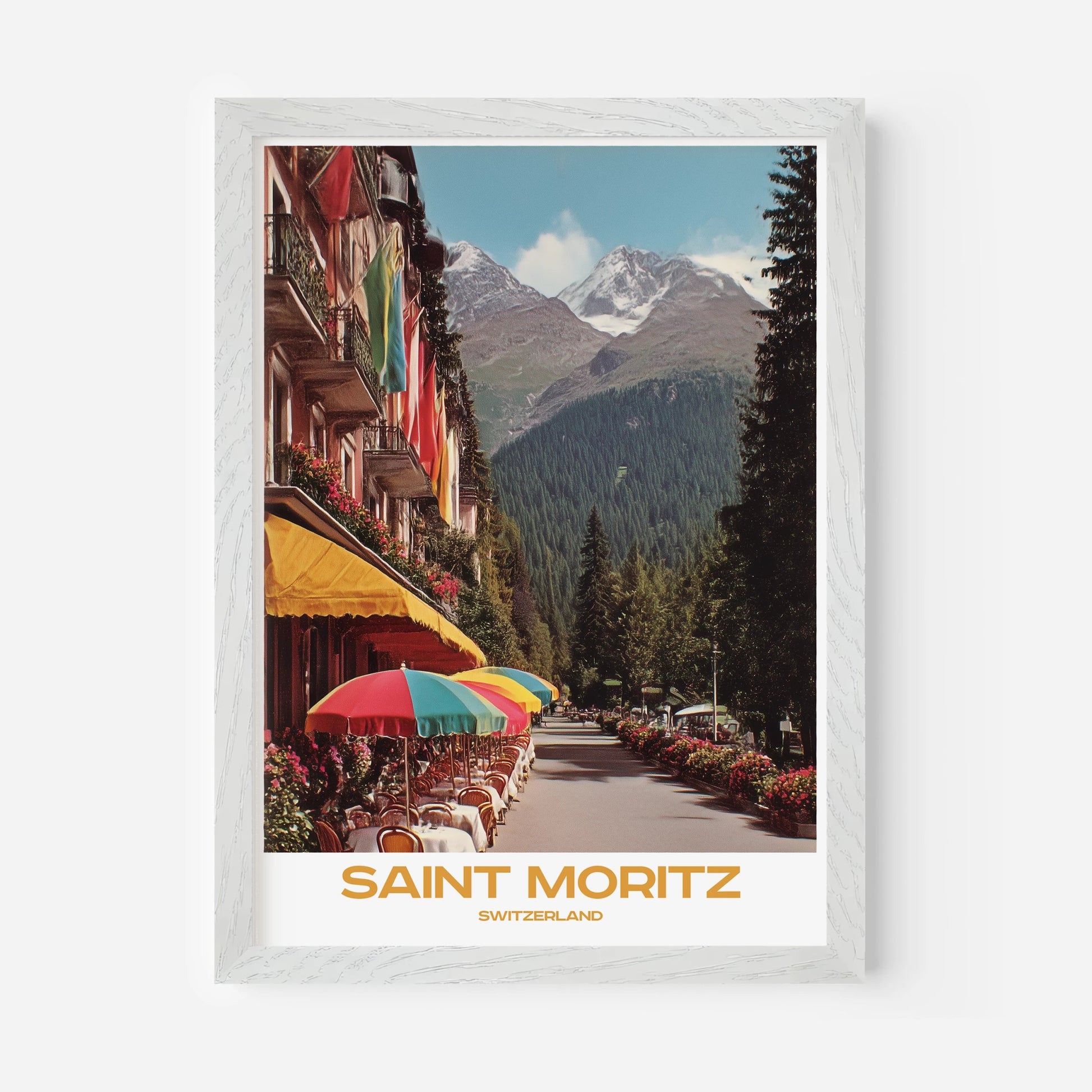 Saint Moritz Switzerland Europe Travel Poster - Postered
