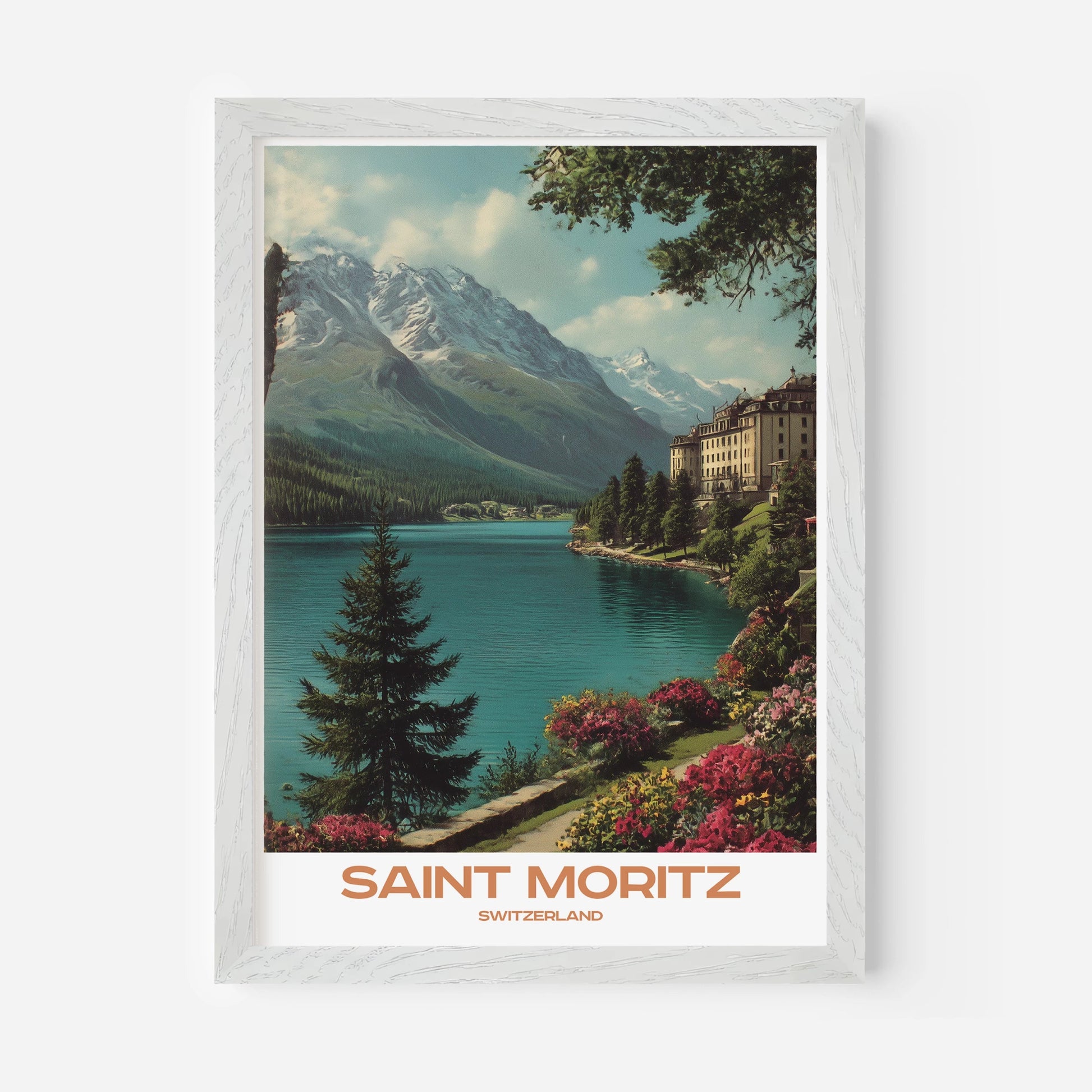 Saint Moritz Switzerland Europe Travel Poster - Postered