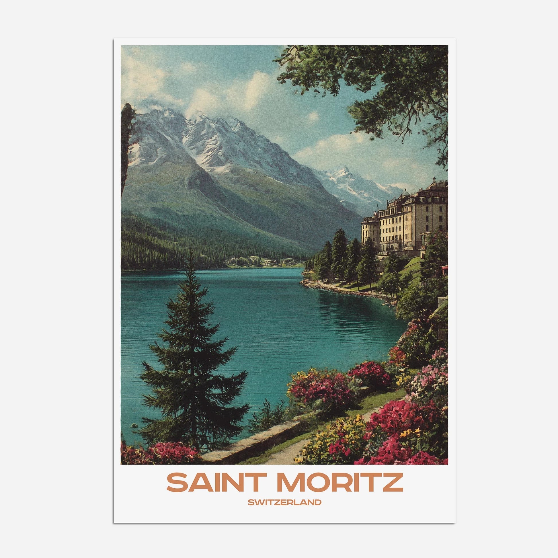 Saint Moritz Switzerland Europe Travel Poster - Postered