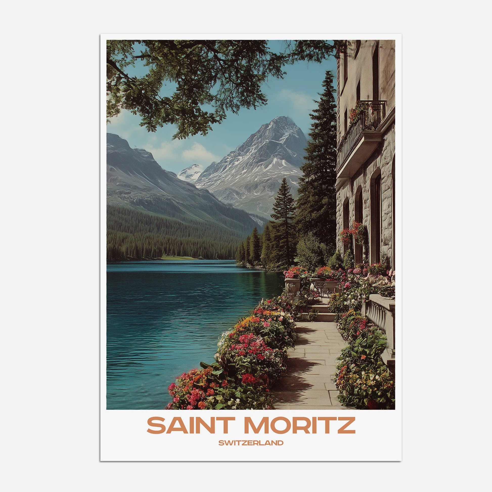 Saint Moritz Switzerland Europe Travel Poster - Postered