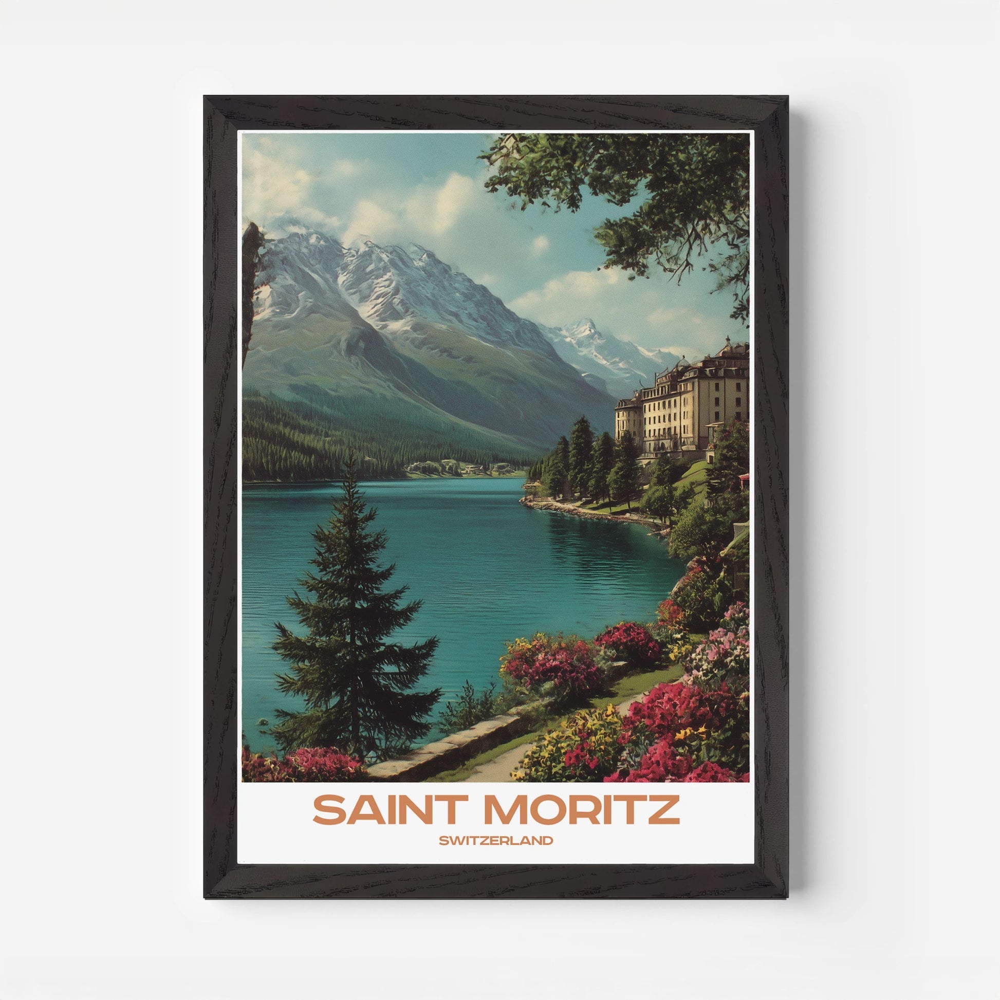 Saint Moritz Switzerland Europe Travel Poster - Postered