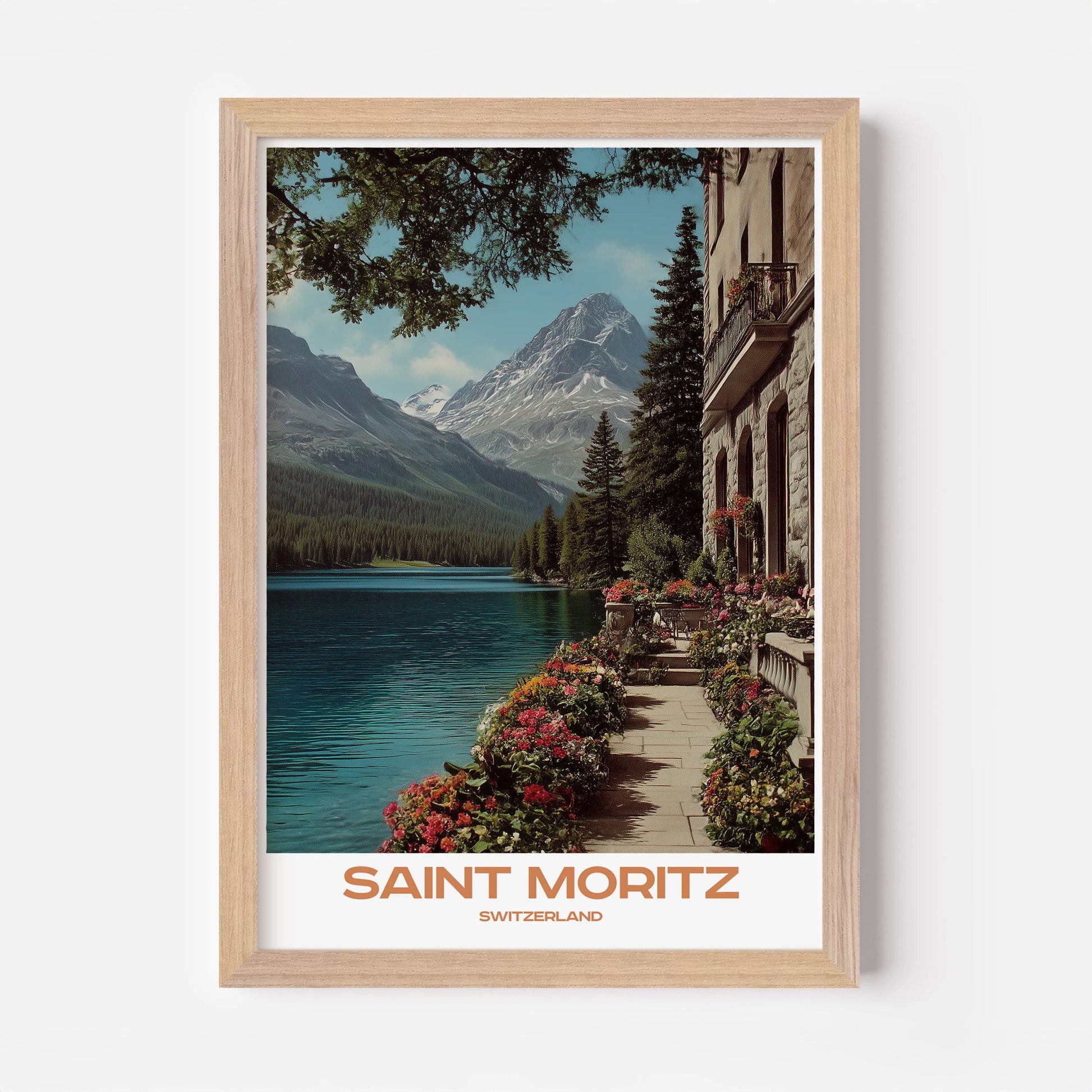 Saint Moritz Switzerland Europe Travel Poster - Postered