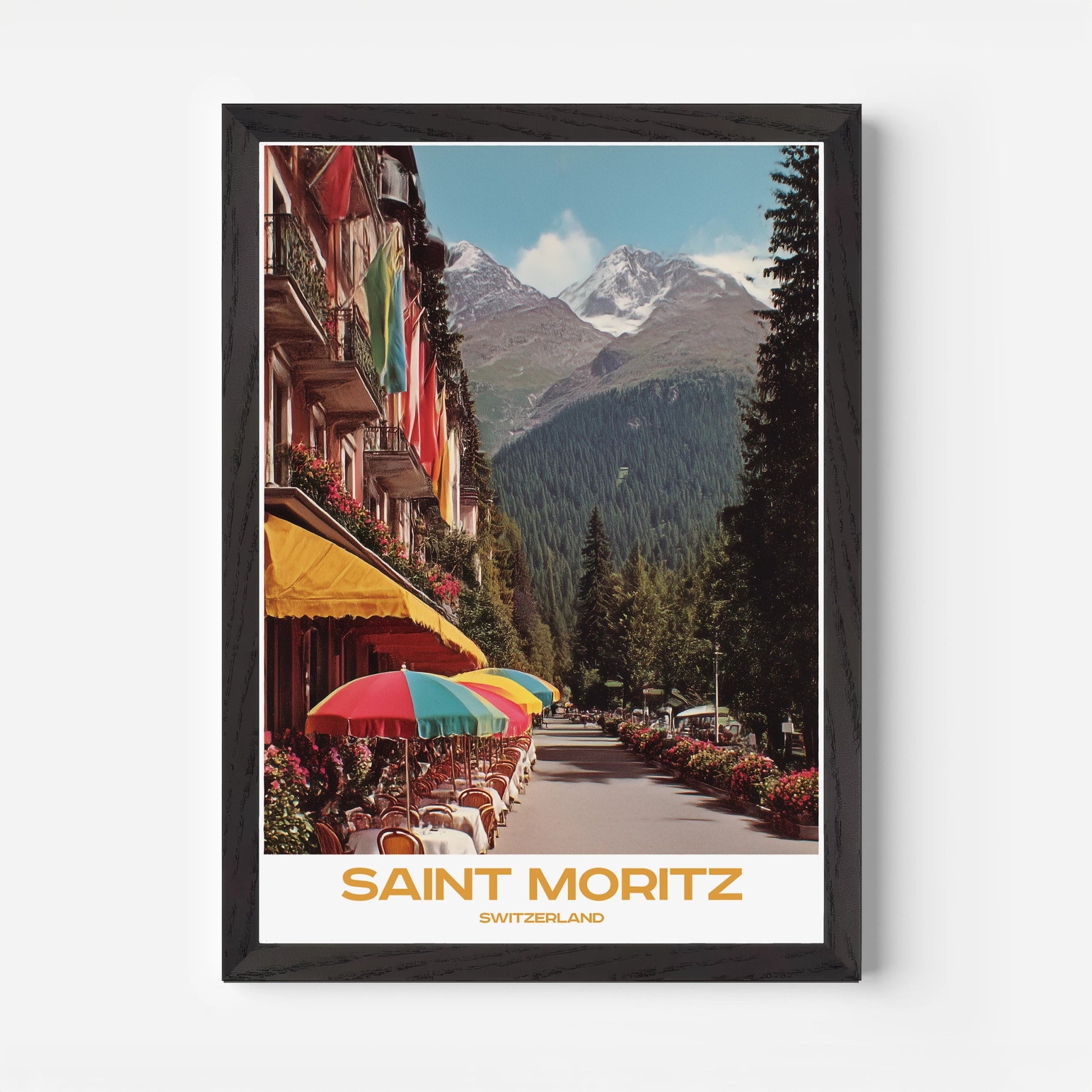 Saint Moritz Switzerland Europe Travel Poster - Postered
