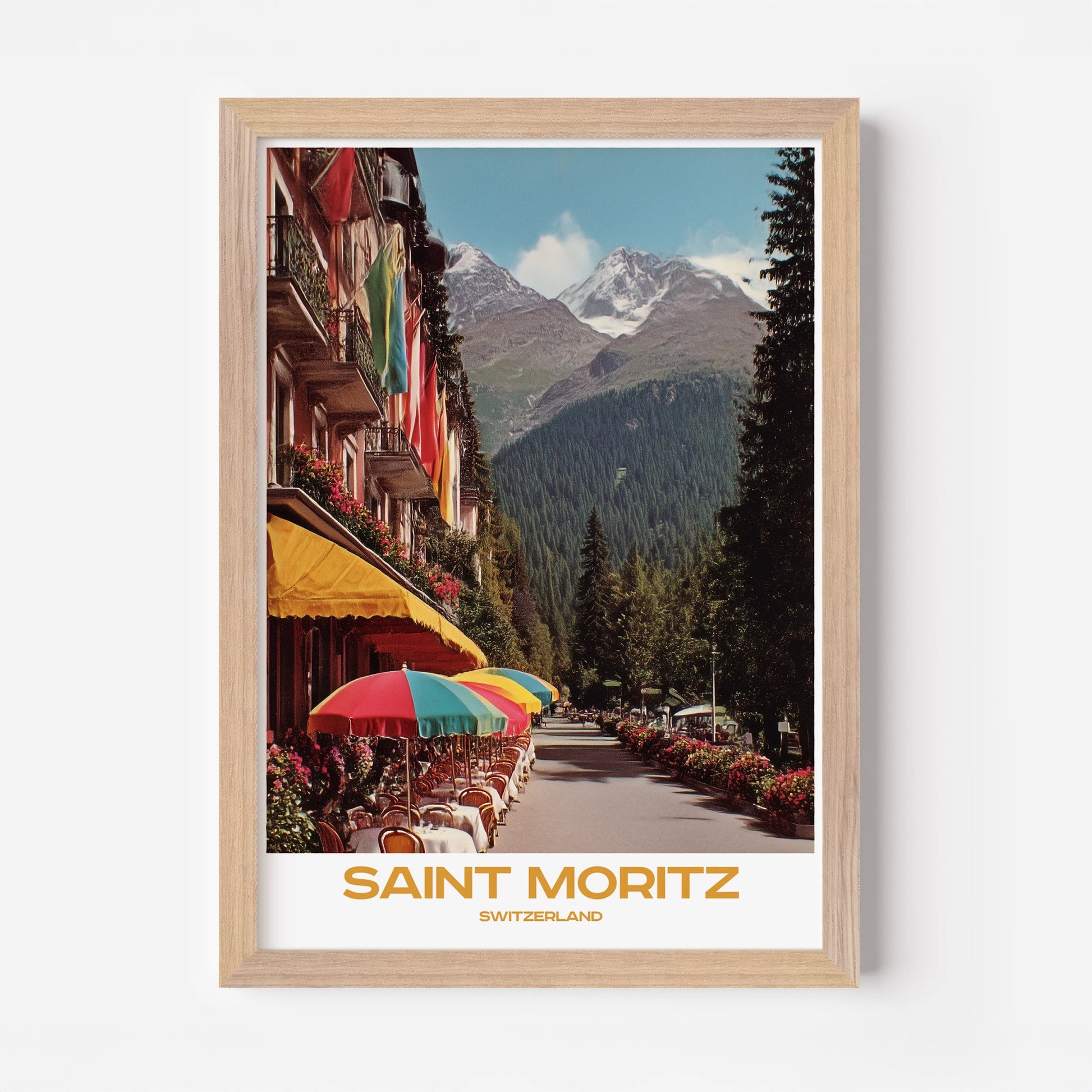 Saint Moritz Switzerland Europe Travel Poster - Postered