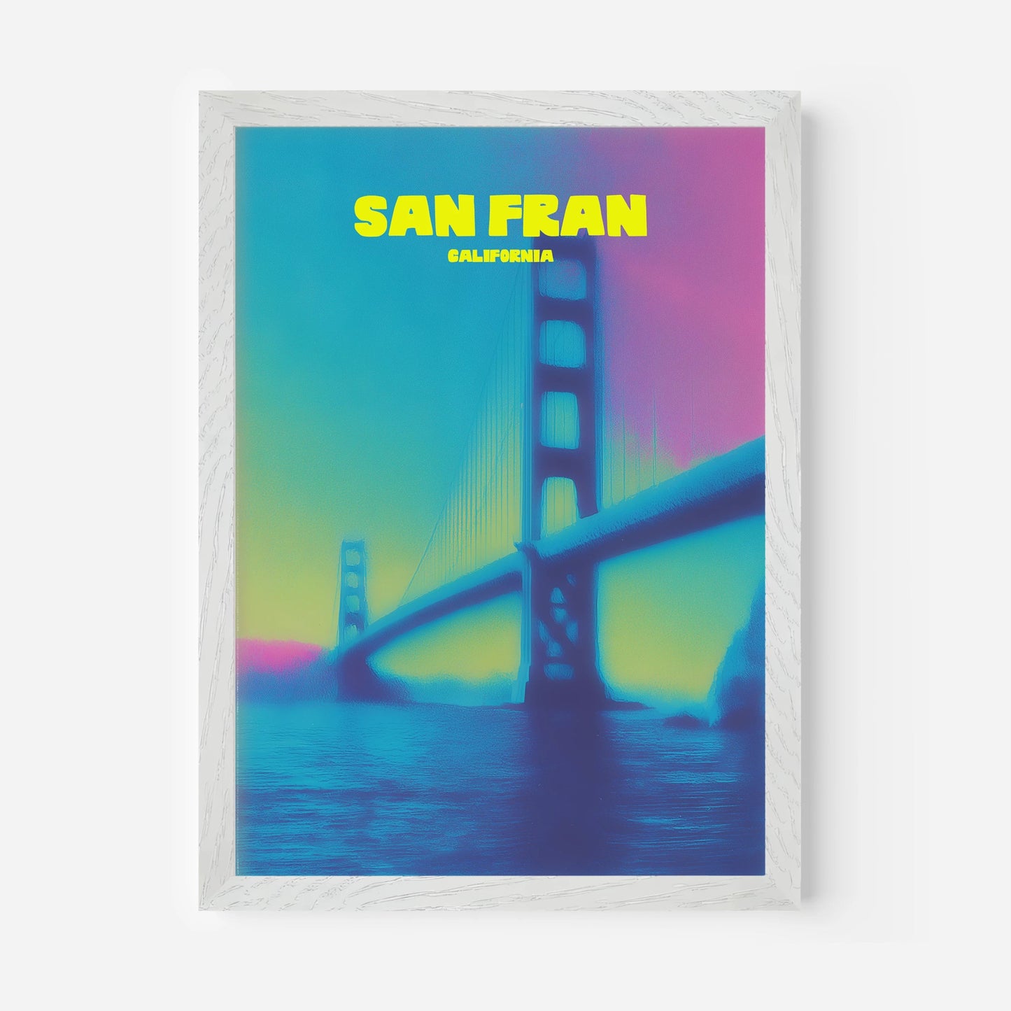 San Francisco California Golden Gate Bridge Travel Poster - Postered