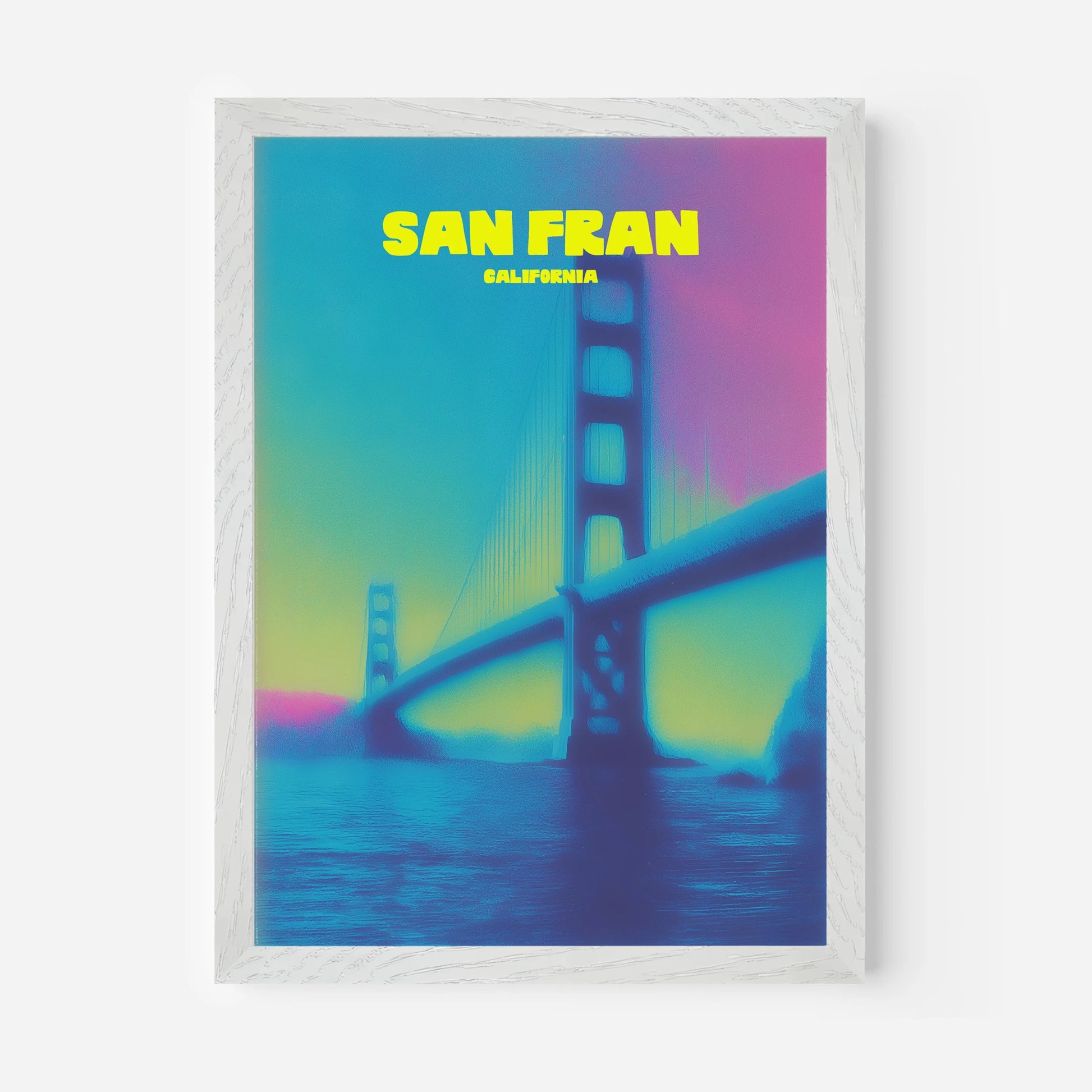 San Francisco California Golden Gate Bridge Travel Poster - Postered