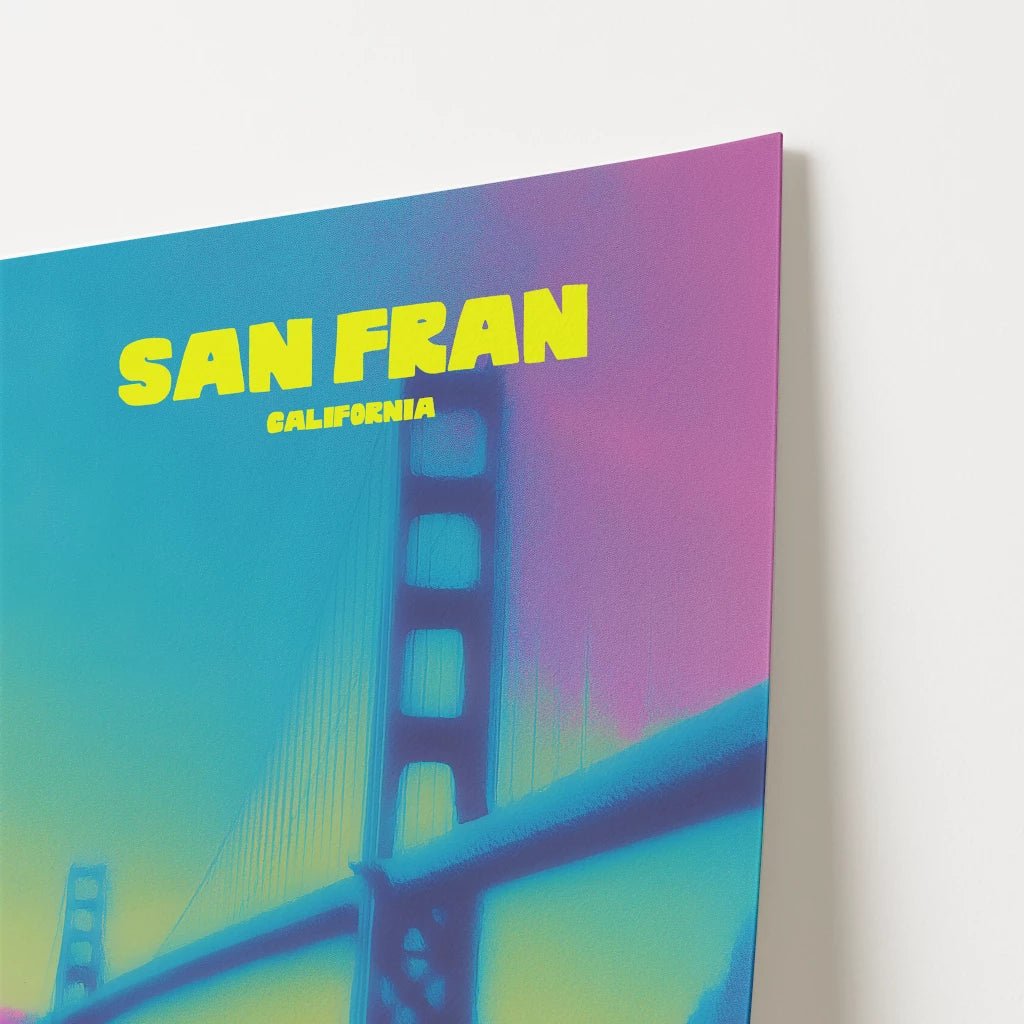 San Francisco California Golden Gate Bridge Travel Poster - Postered