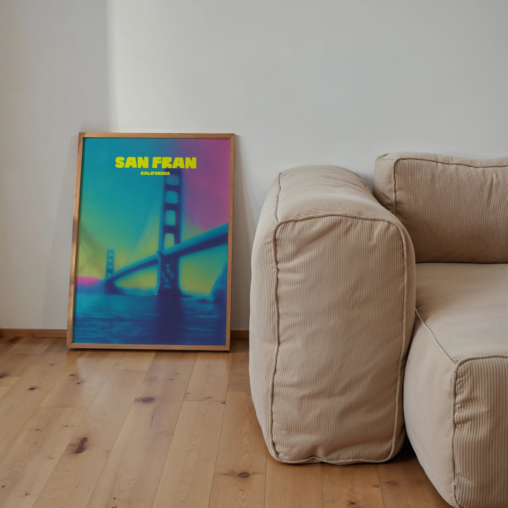 San Francisco California Golden Gate Bridge Travel Poster - Postered
