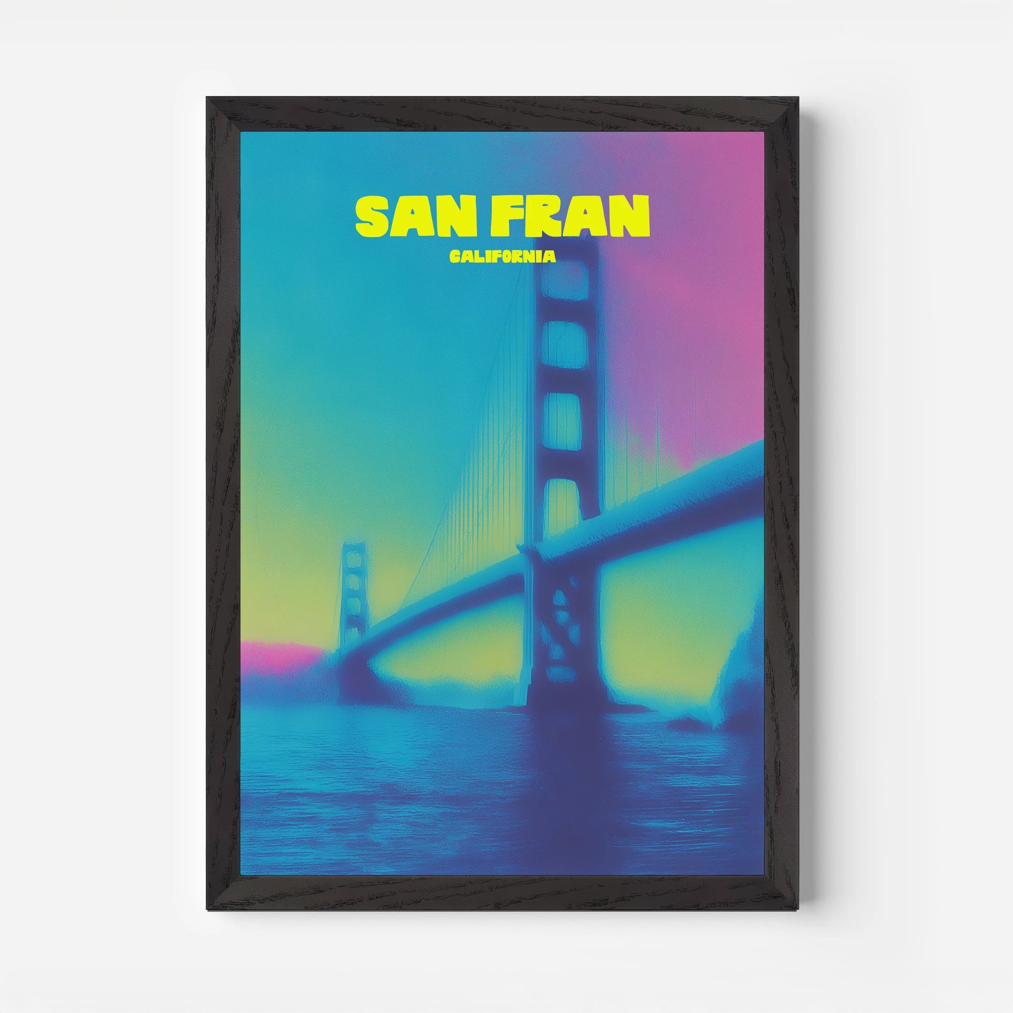 San Francisco California Golden Gate Bridge Travel Poster - Postered