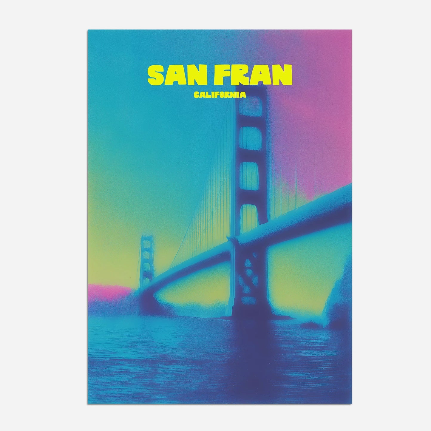 San Francisco California Golden Gate Bridge Travel Poster - Postered