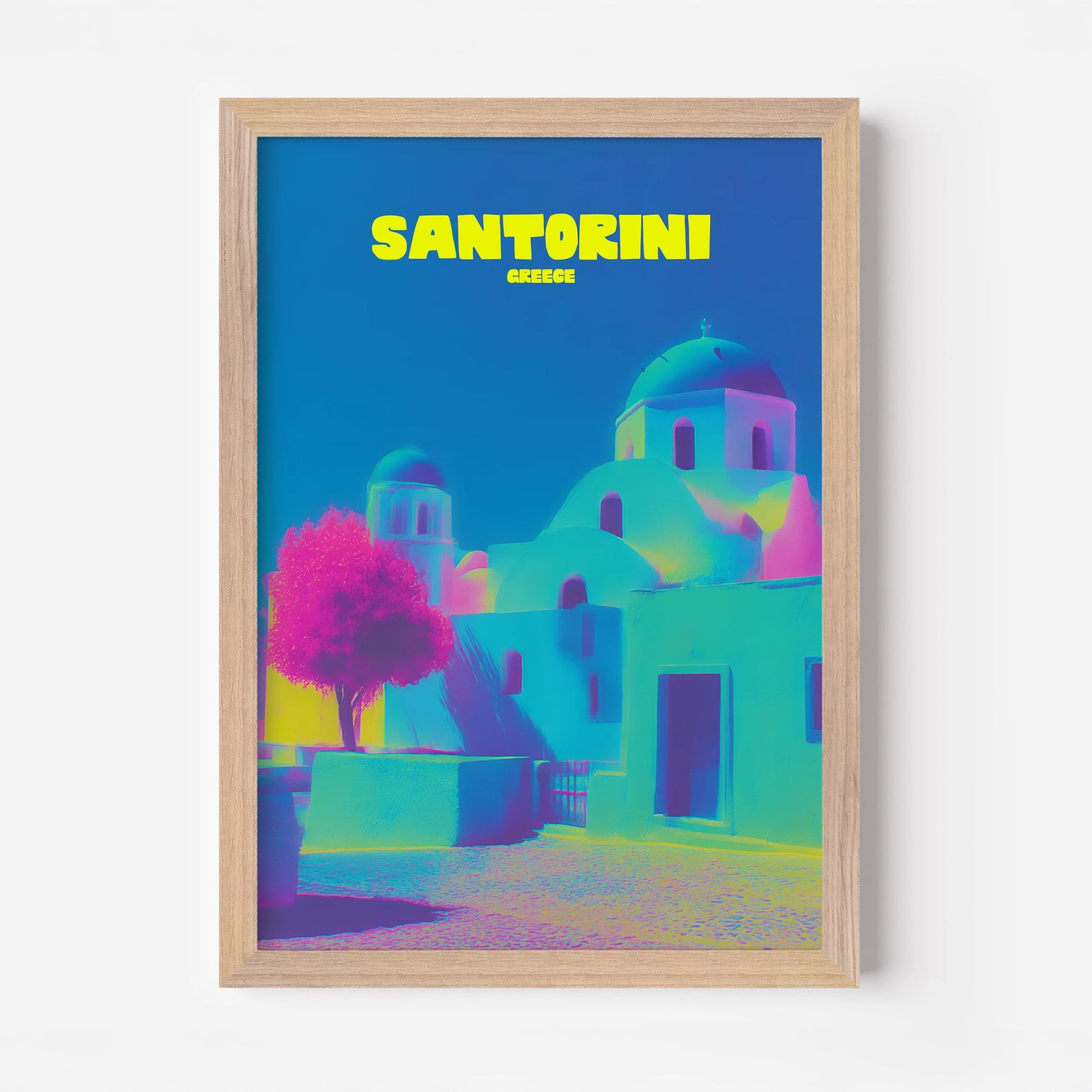 Santorini Greece Island Travel Poster - Postered