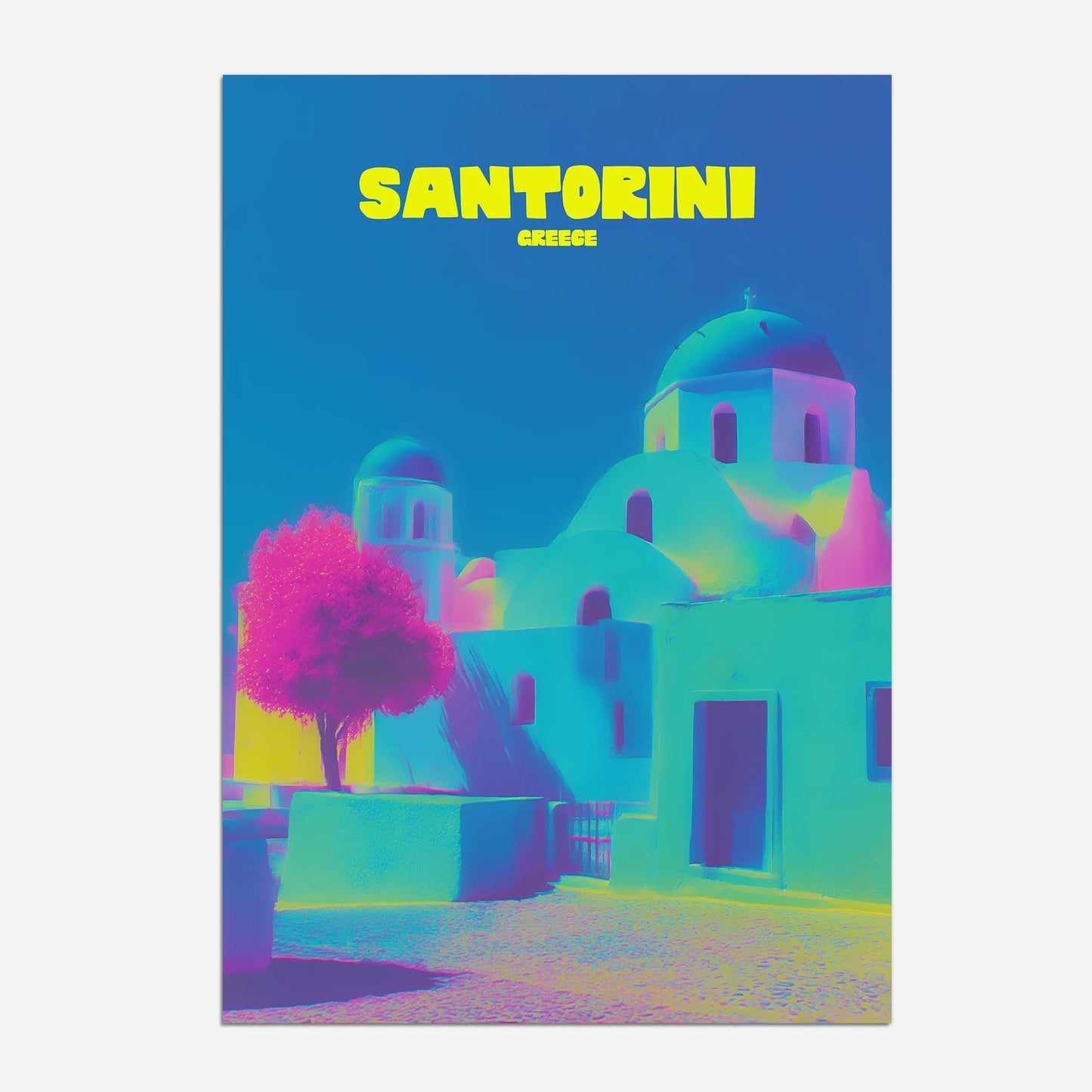 Santorini Greece Island Travel Poster - Postered