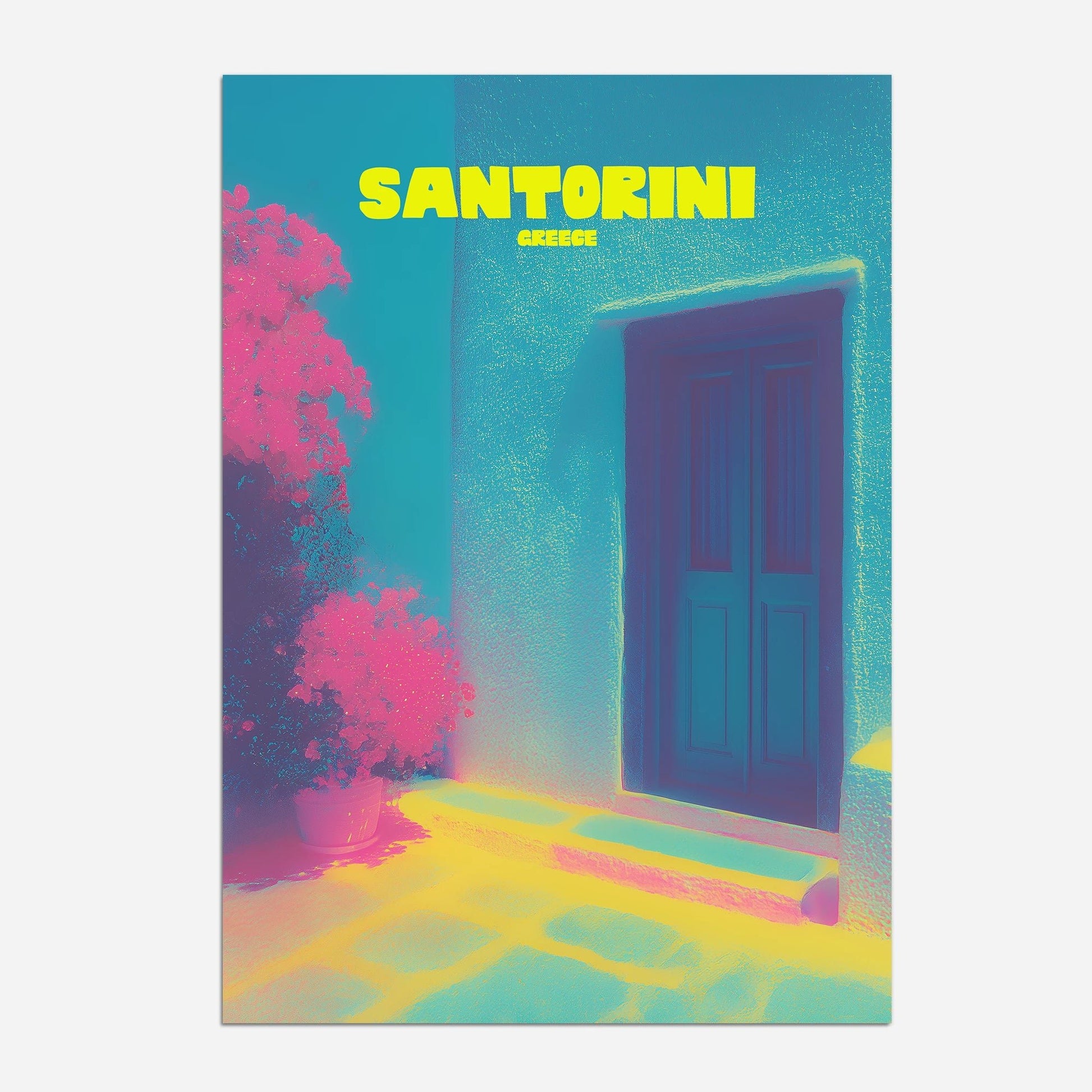 Santorini Greece Travel Poster - Postered
