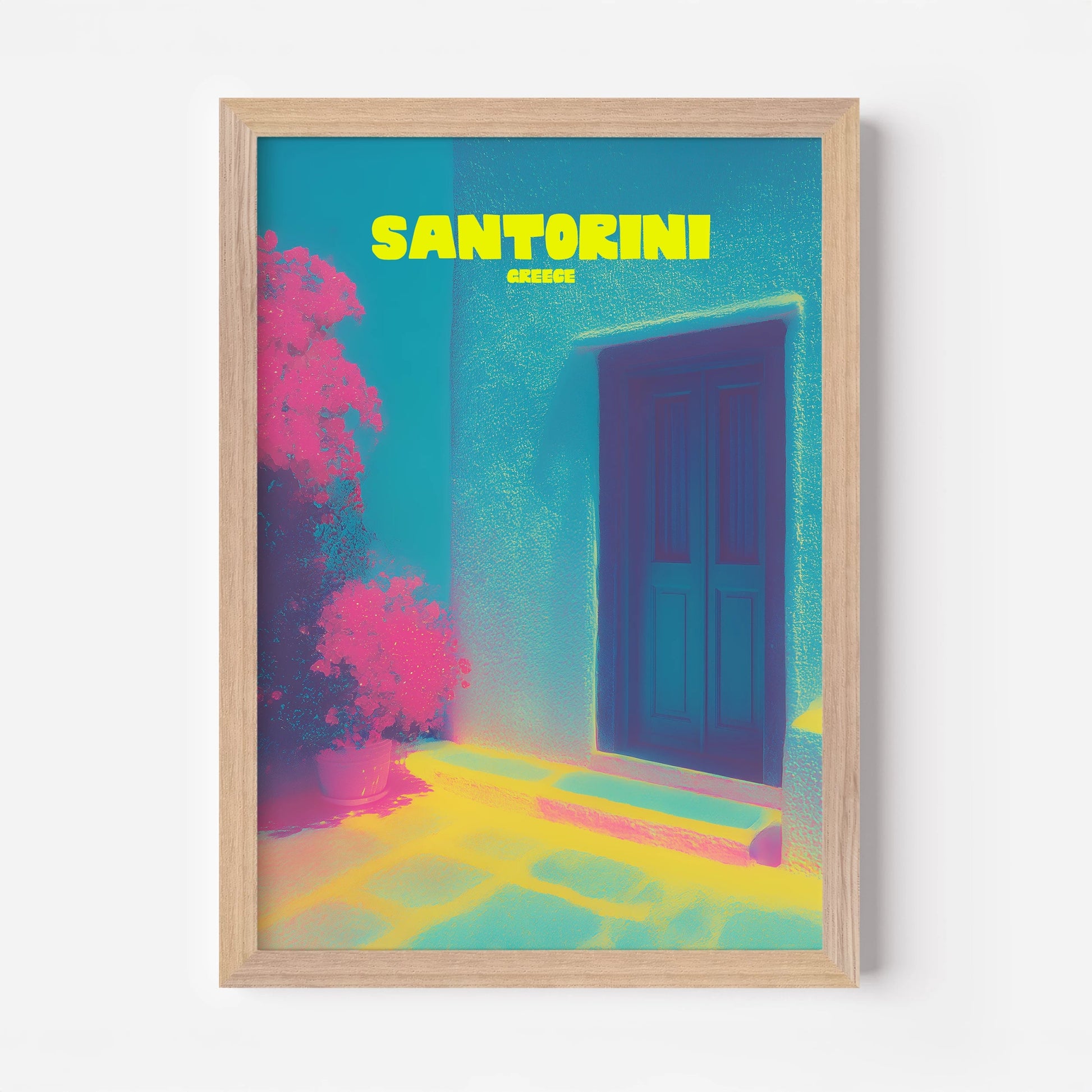Santorini Greece Travel Poster - Postered