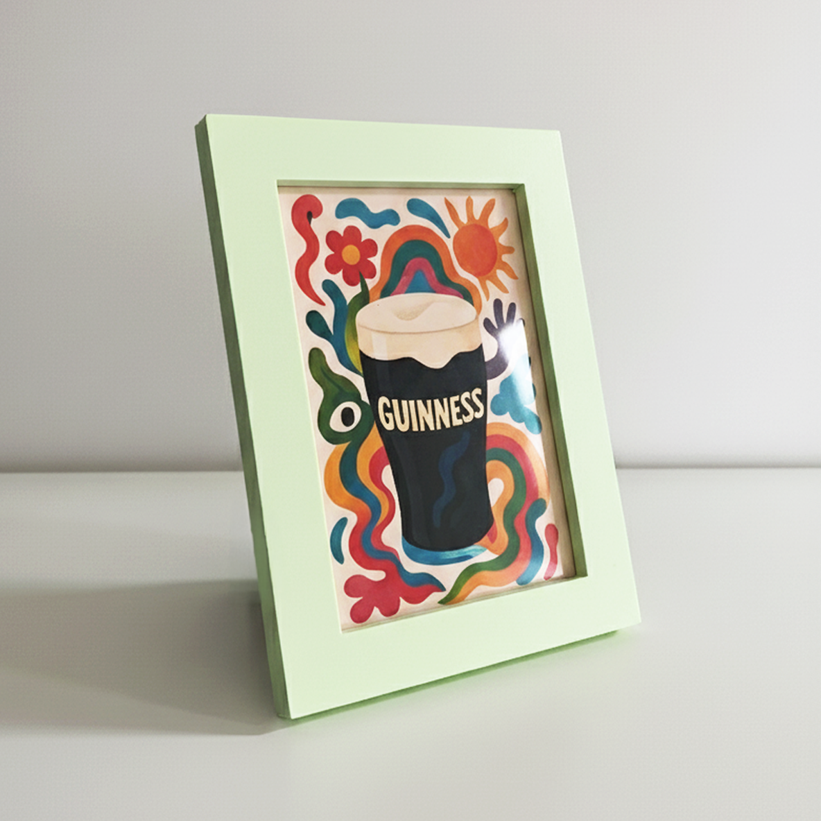 Magnetic Modular Solid Plastic Frame - Pale Green