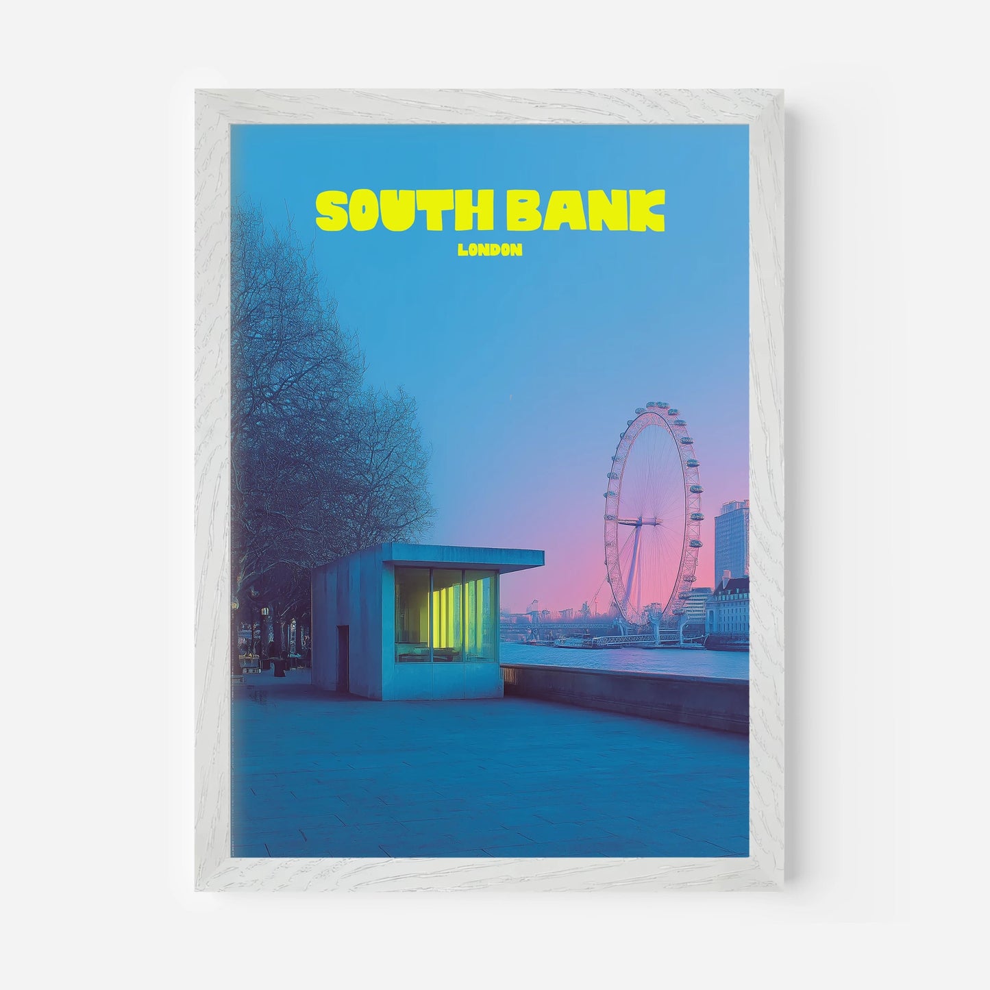 South Bank London England Travel Poster - Postered