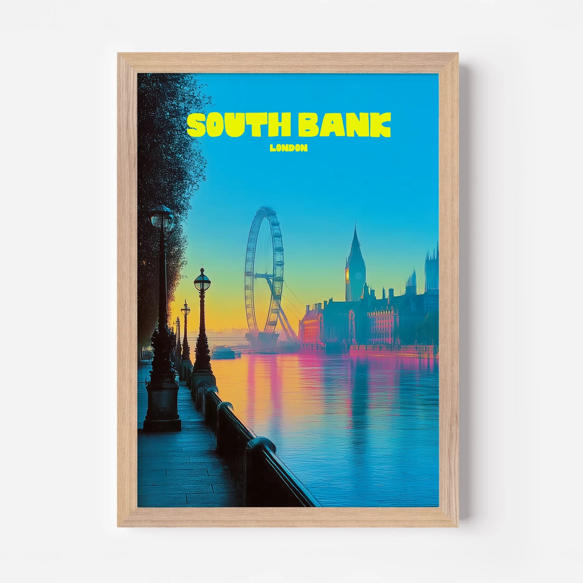 South Bank London England Travel Poster - Postered