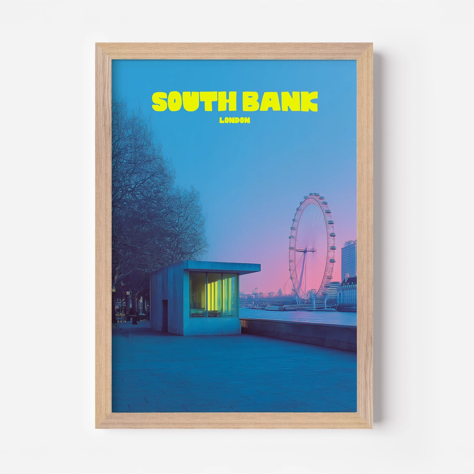 South Bank London England Travel Poster - Postered