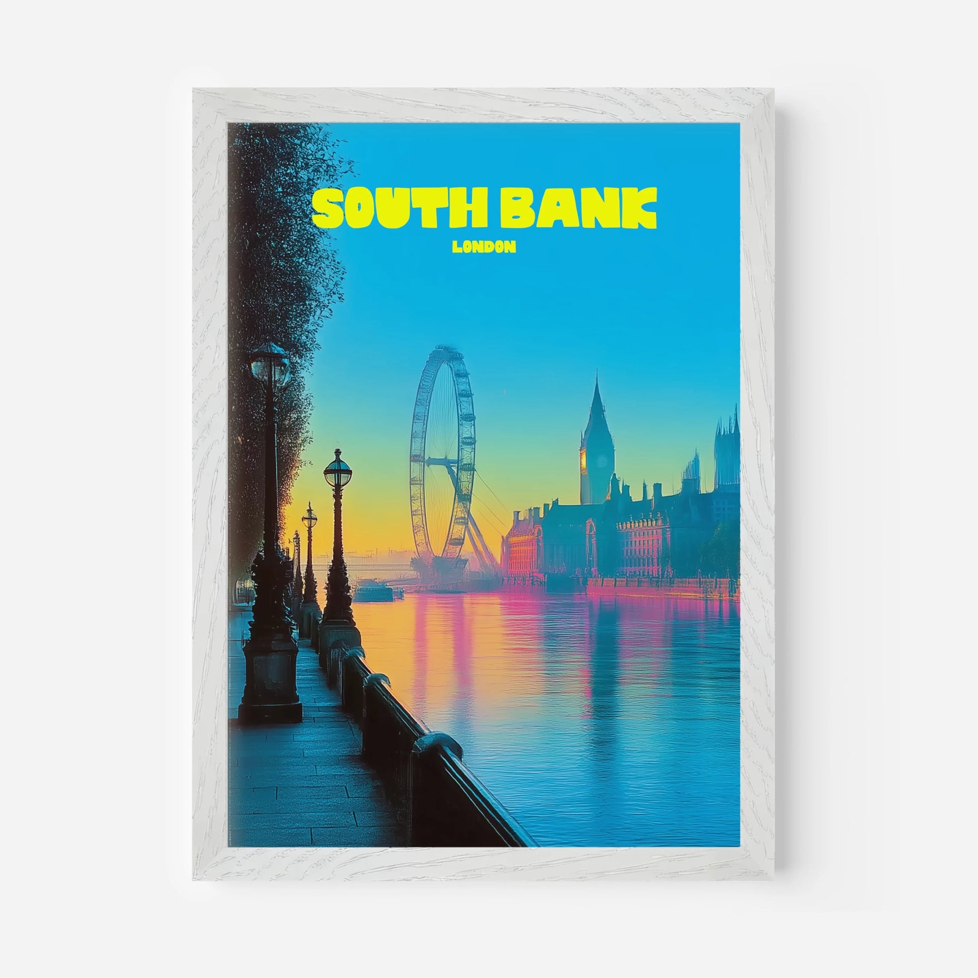 South Bank London England Travel Poster - Postered