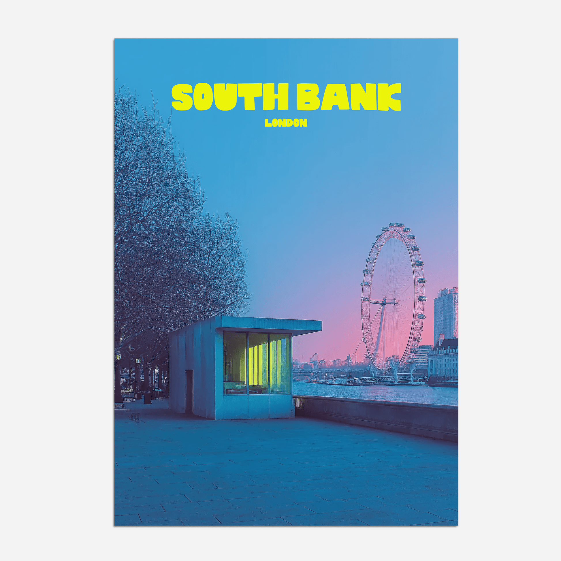 South Bank London England Travel Poster - Postered