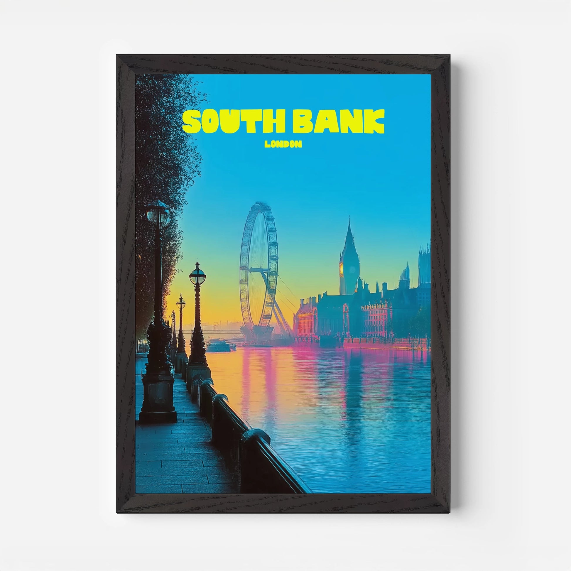 South Bank London England Travel Poster - Postered