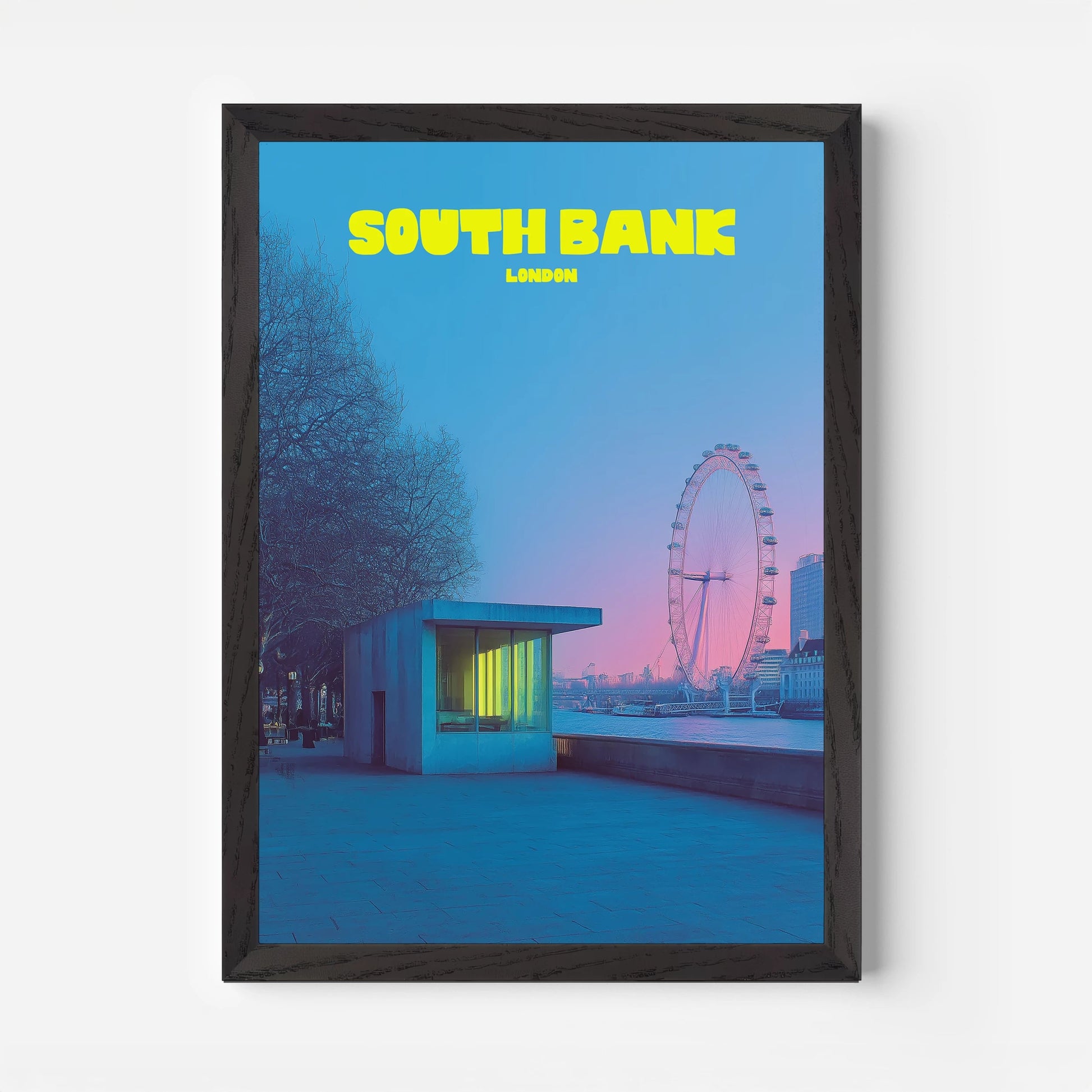 South Bank London England Travel Poster - Postered
