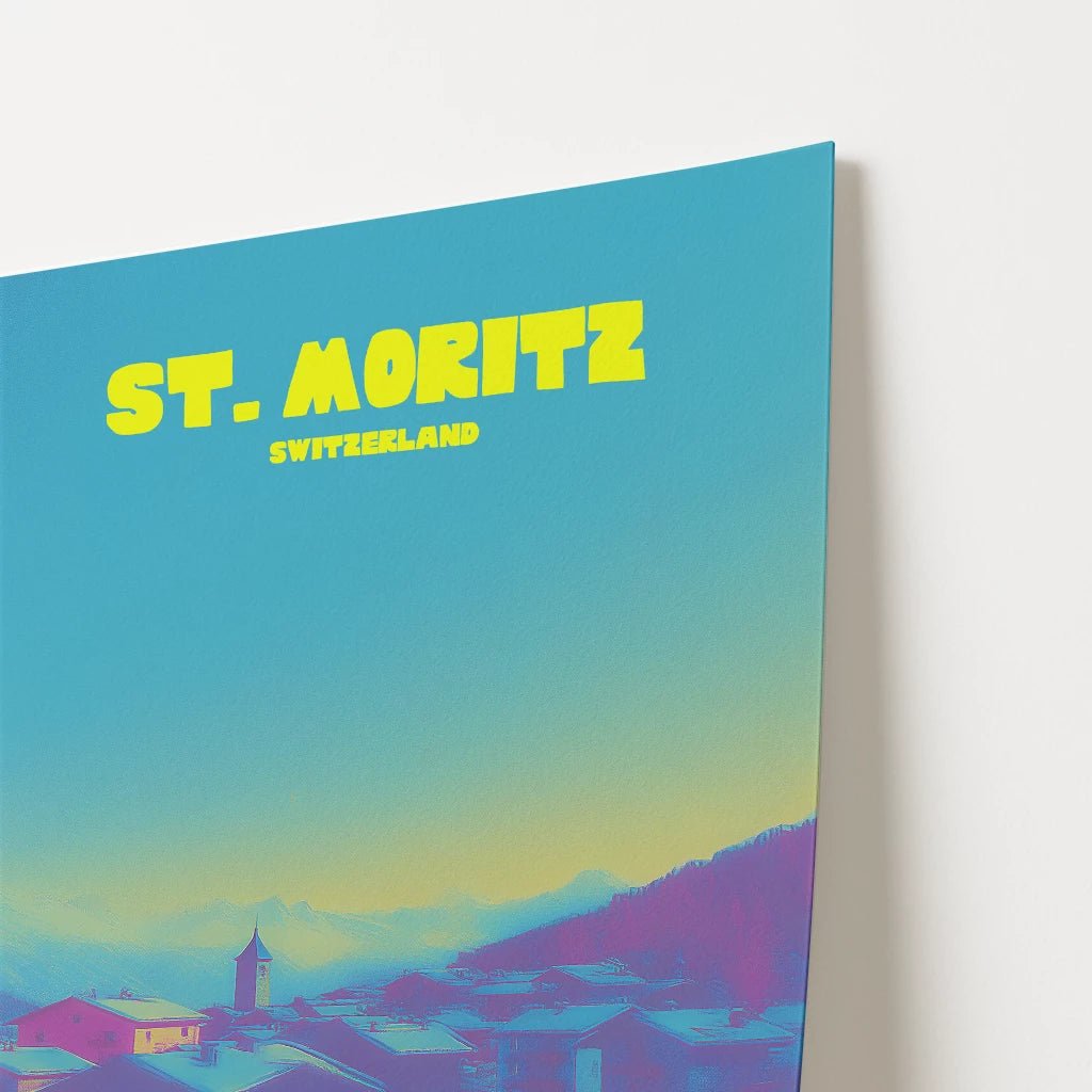 St. Moritz Switzerland Alpine Travel Poster - Postered