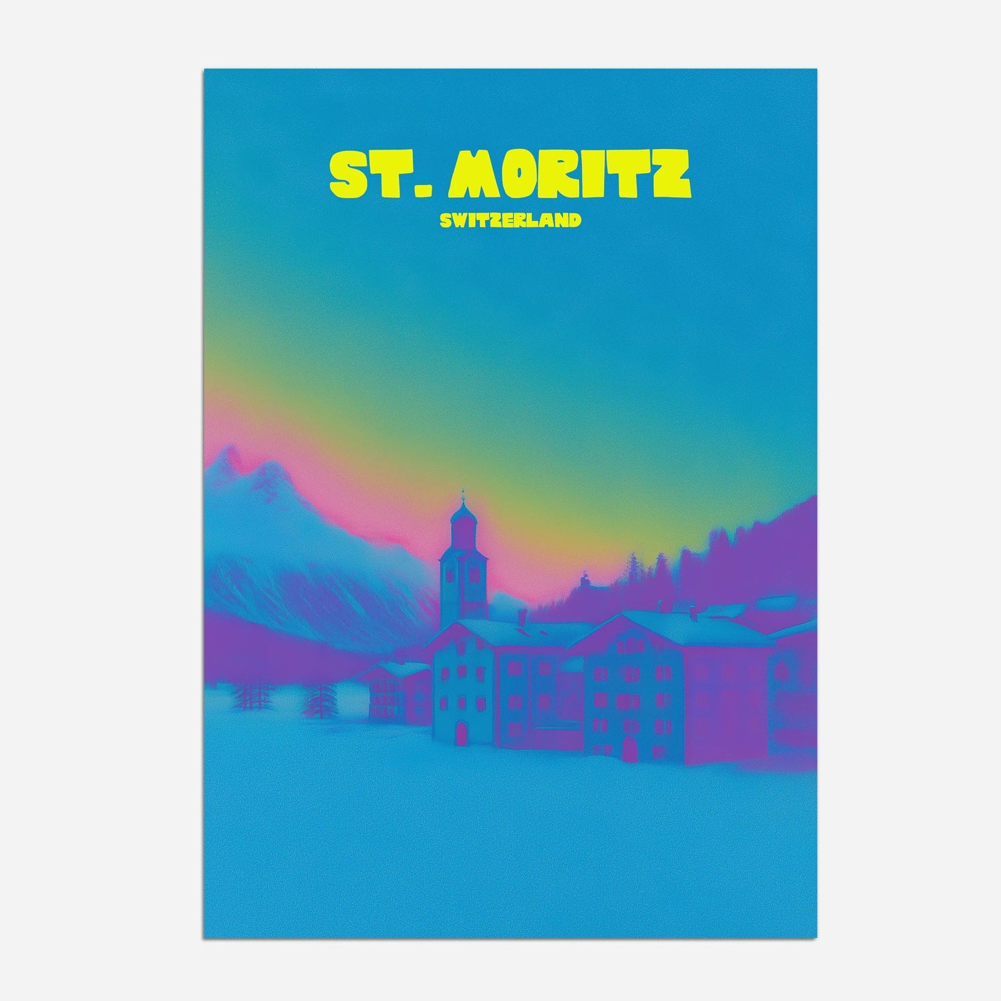 St. Moritz Switzerland Travel Poster - Postered