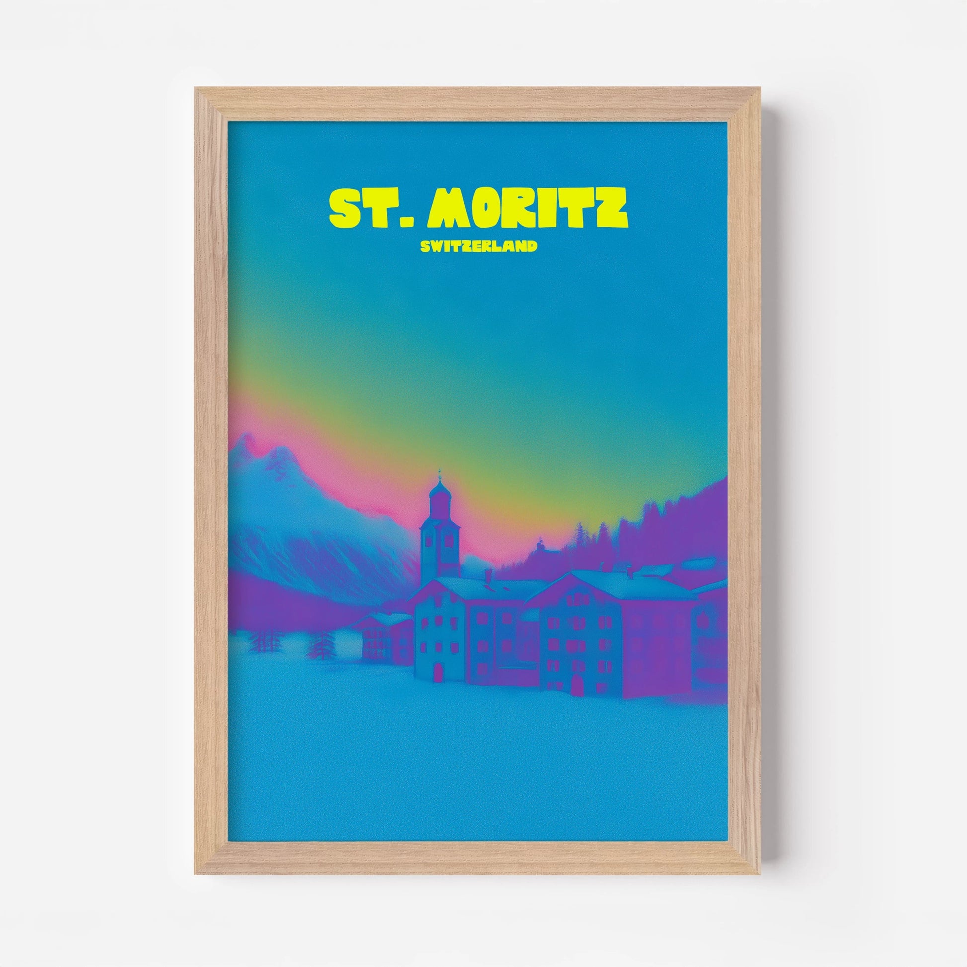 St. Moritz Switzerland Travel Poster - Postered