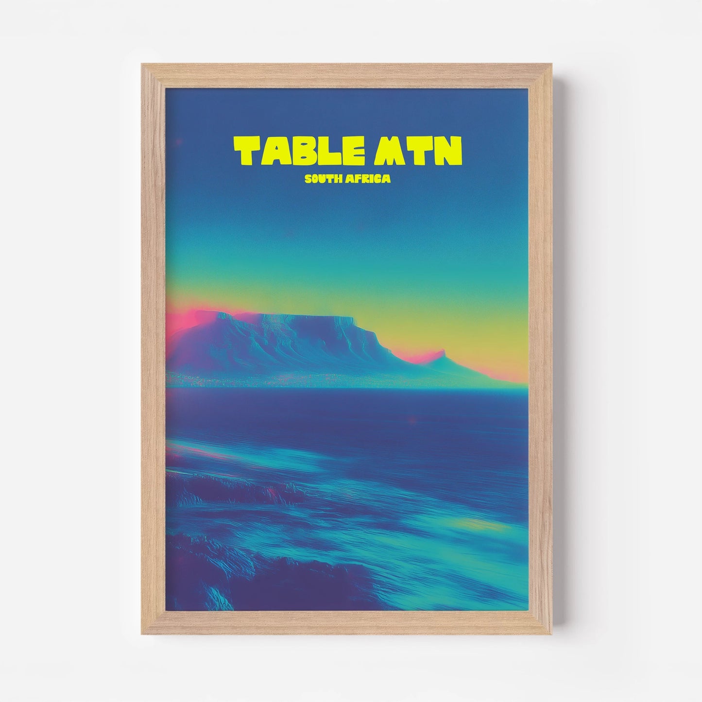 Table Mountain South Africa Travel Poster - Postered