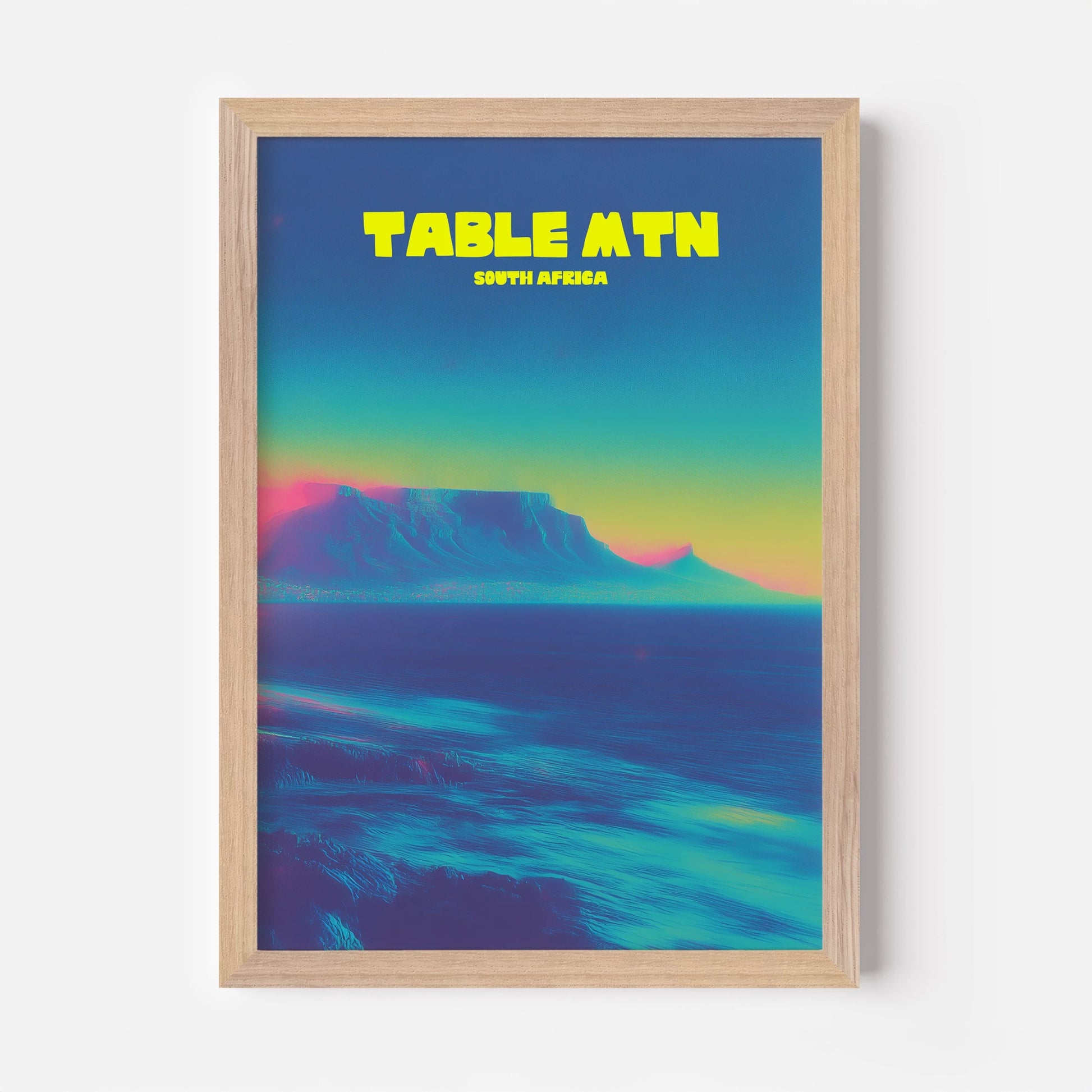 Table Mountain South Africa Travel Poster - Postered