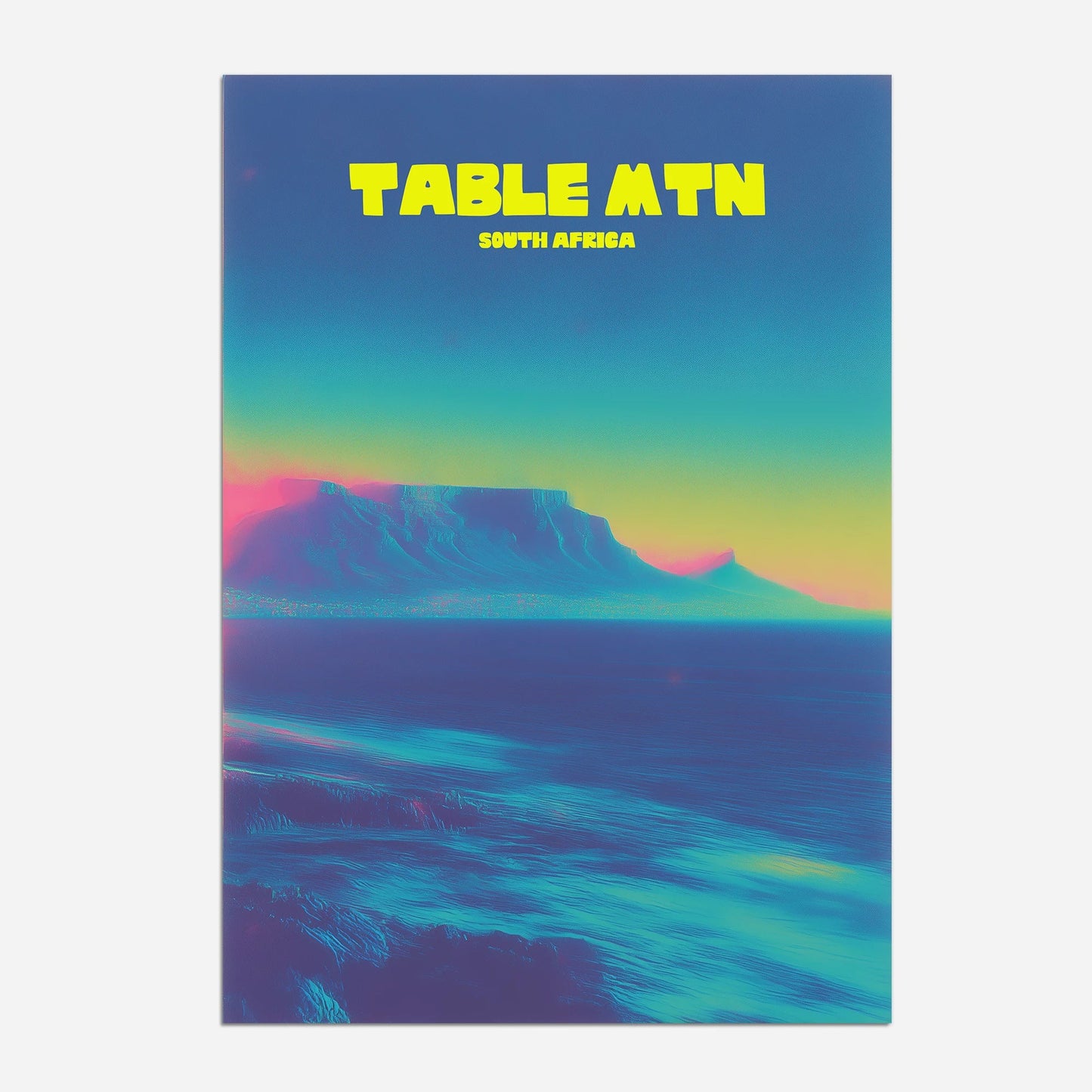 Table Mountain South Africa Travel Poster - Postered