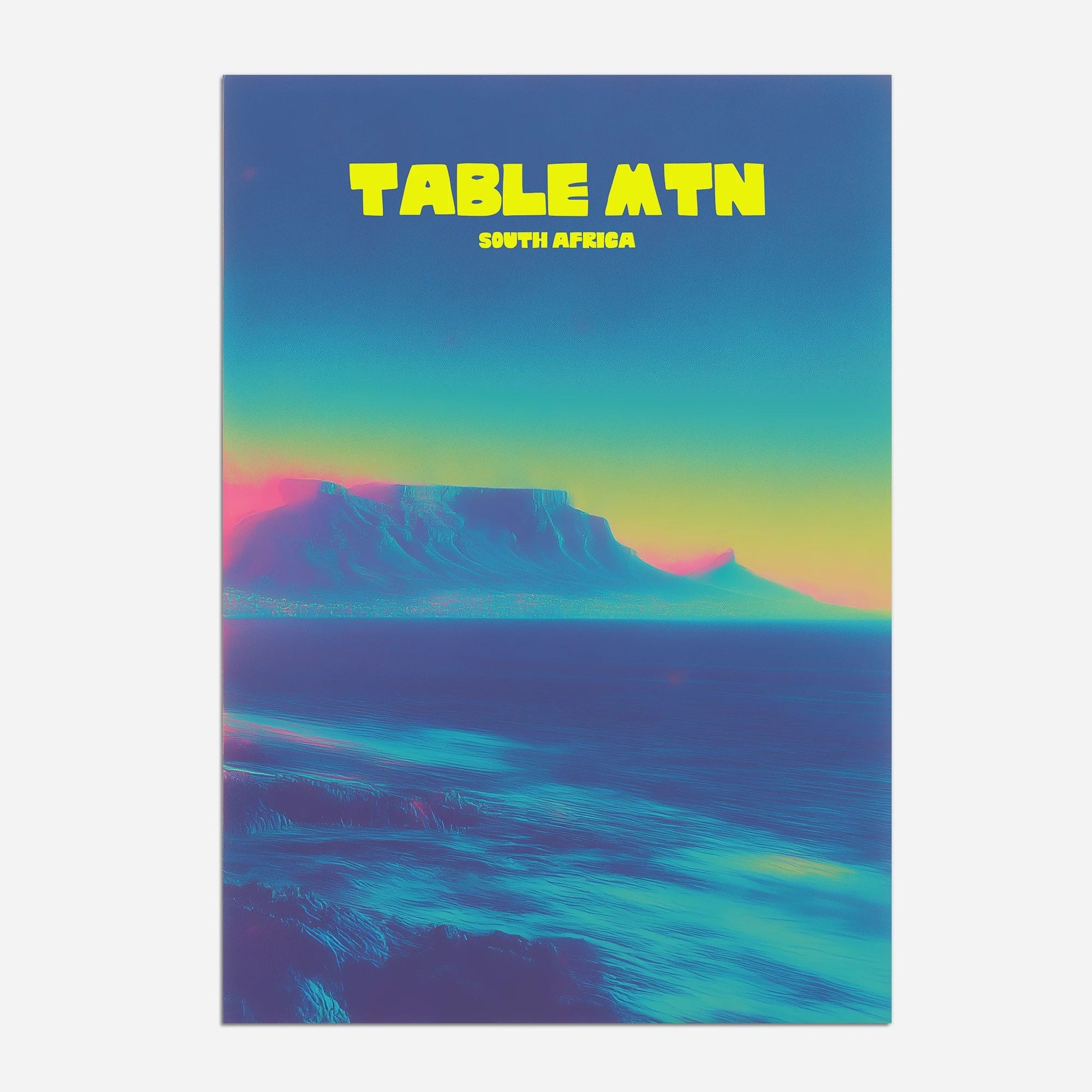 Table Mountain South Africa Travel Poster - Postered