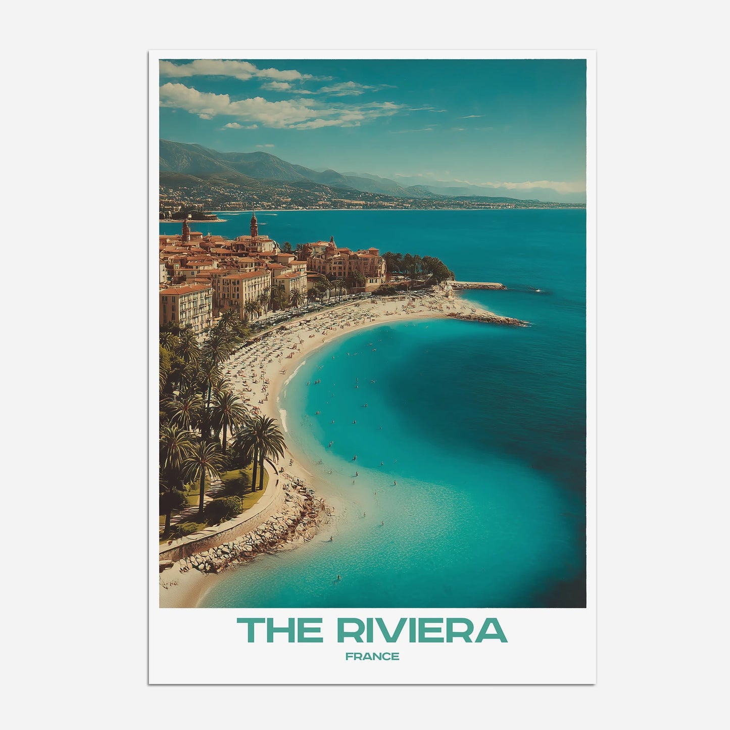 The French Riviera France Europe Travel Poster - Postered